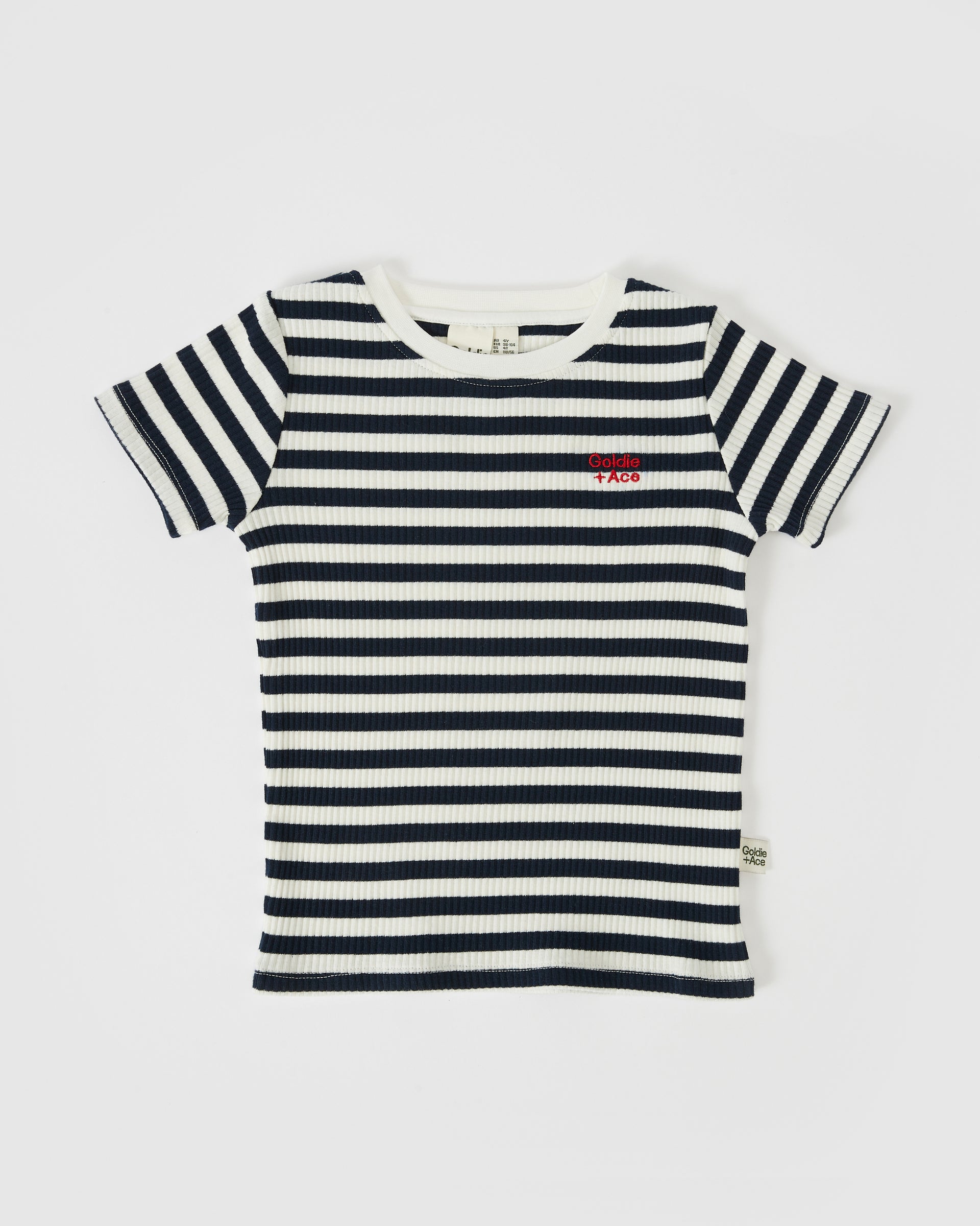 Max Ribbed Stripe Tee Navy