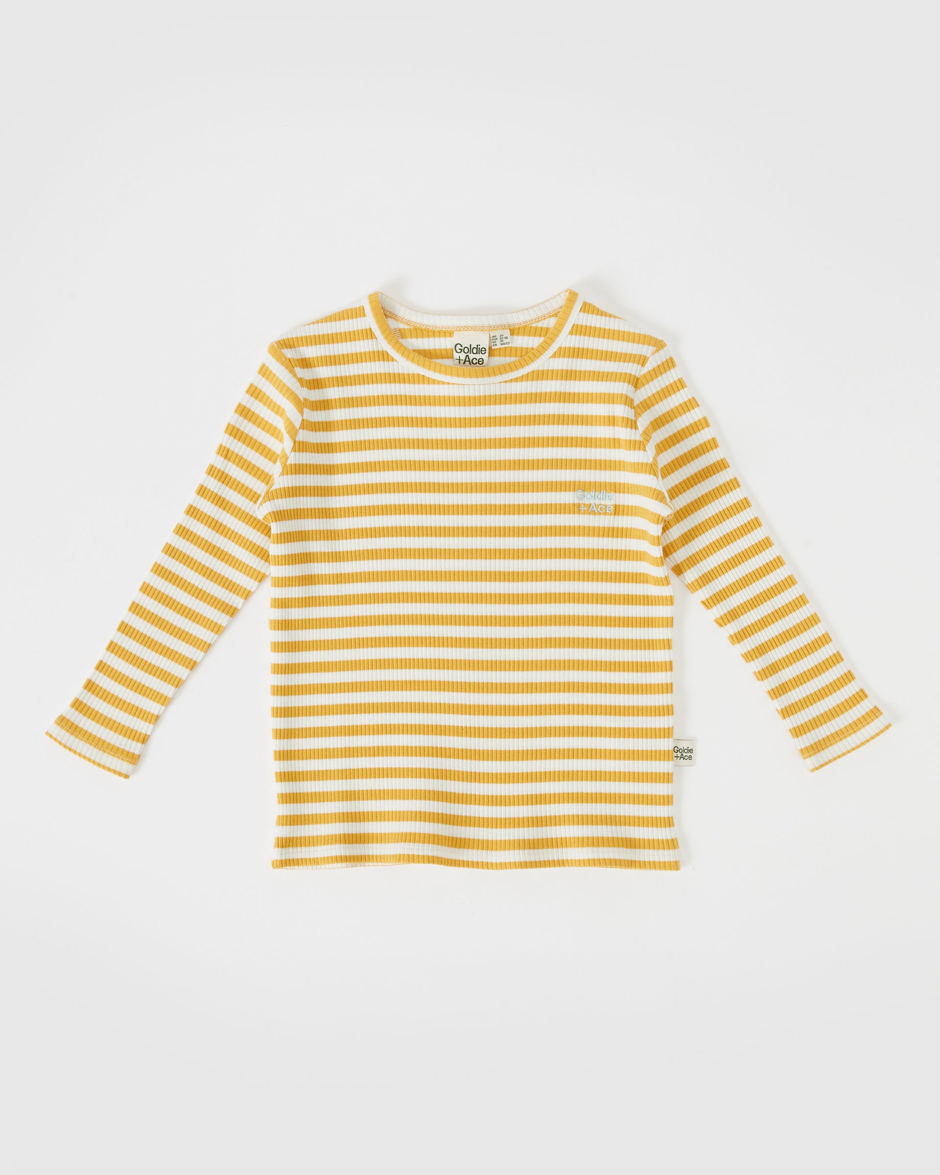 Lenni Long Sleeve Ribbed Tee Golden Stripe