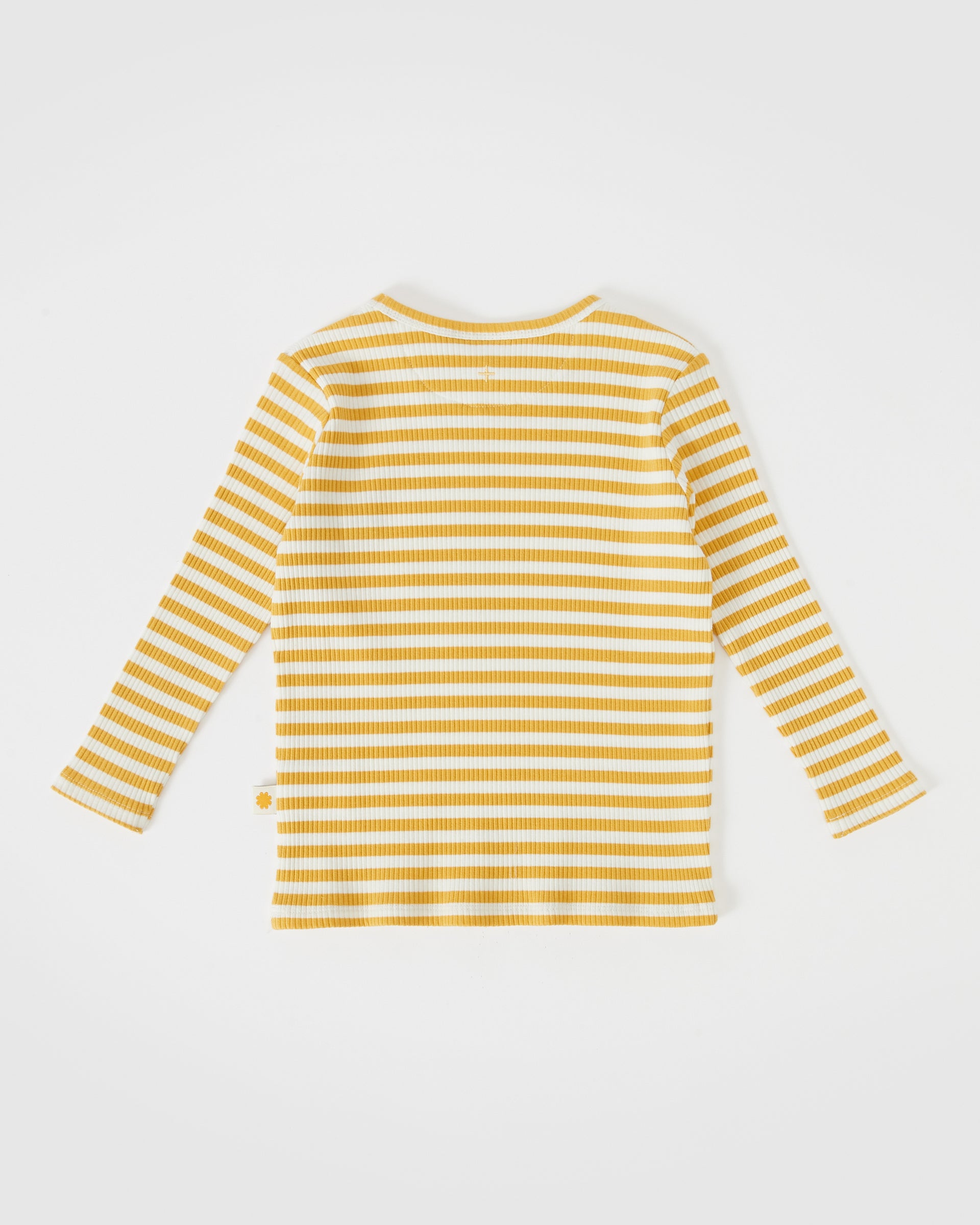 Lenni Long Sleeve Ribbed Tee Golden Stripe