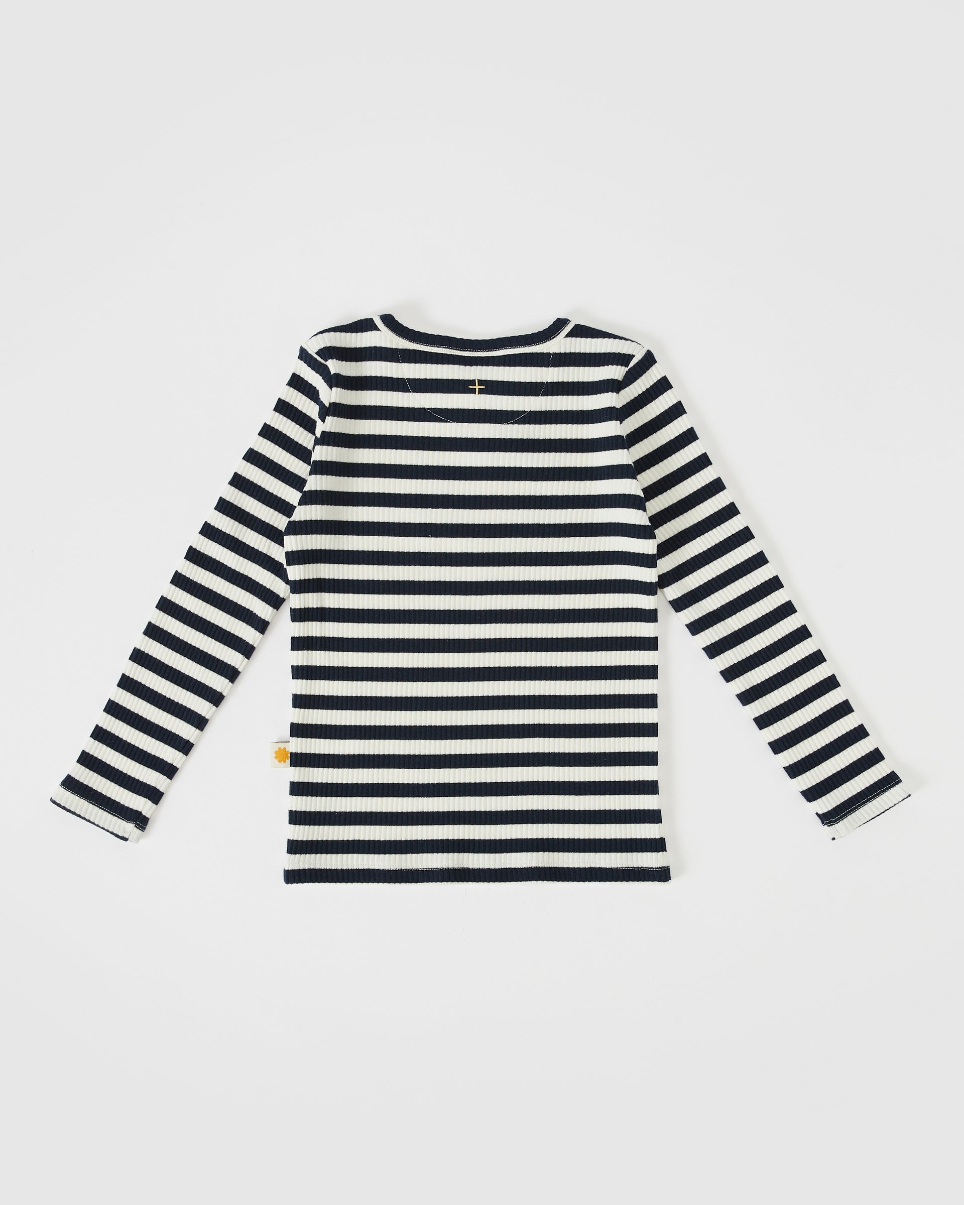 Lenni Long Sleeve Ribbed Tee Navy Stripe