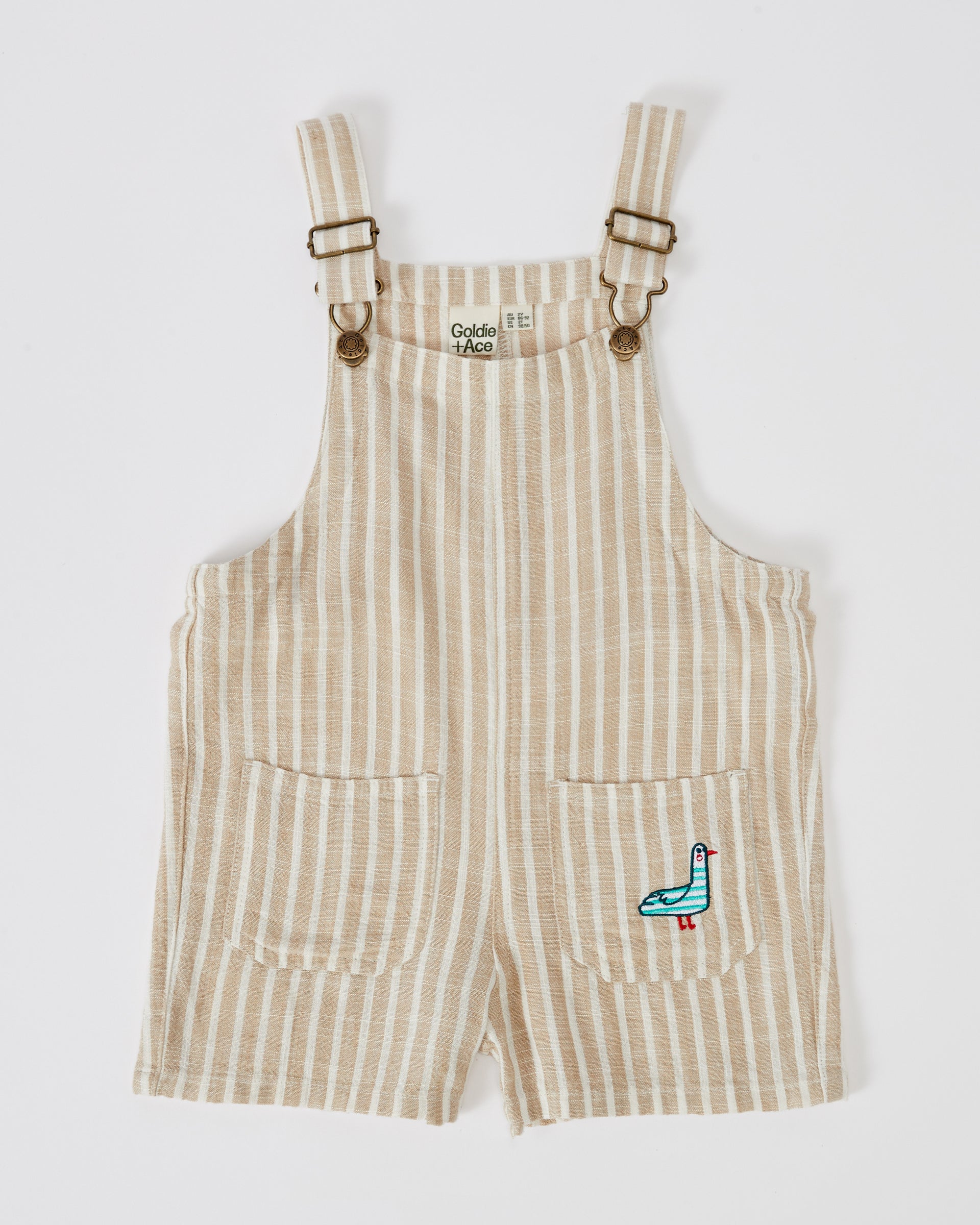 Taylor Overalls Beige Stripe