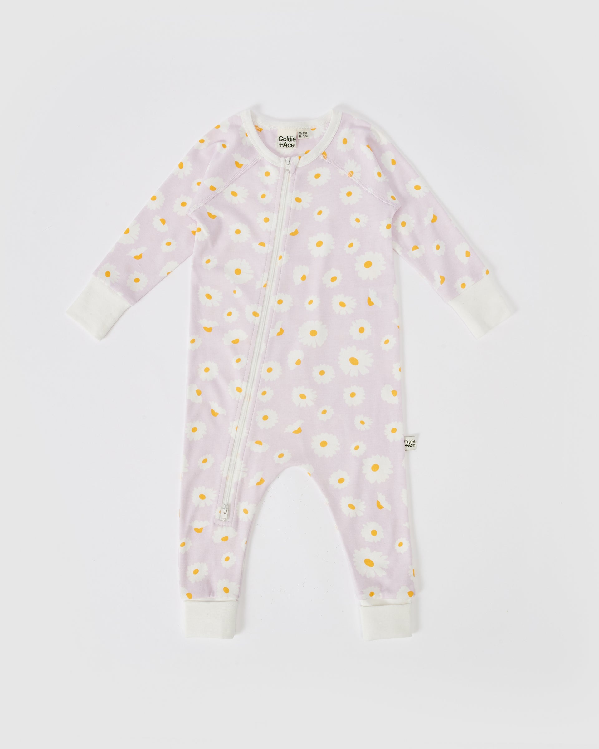 Dancing Daisy Print Zipsuit Lavender