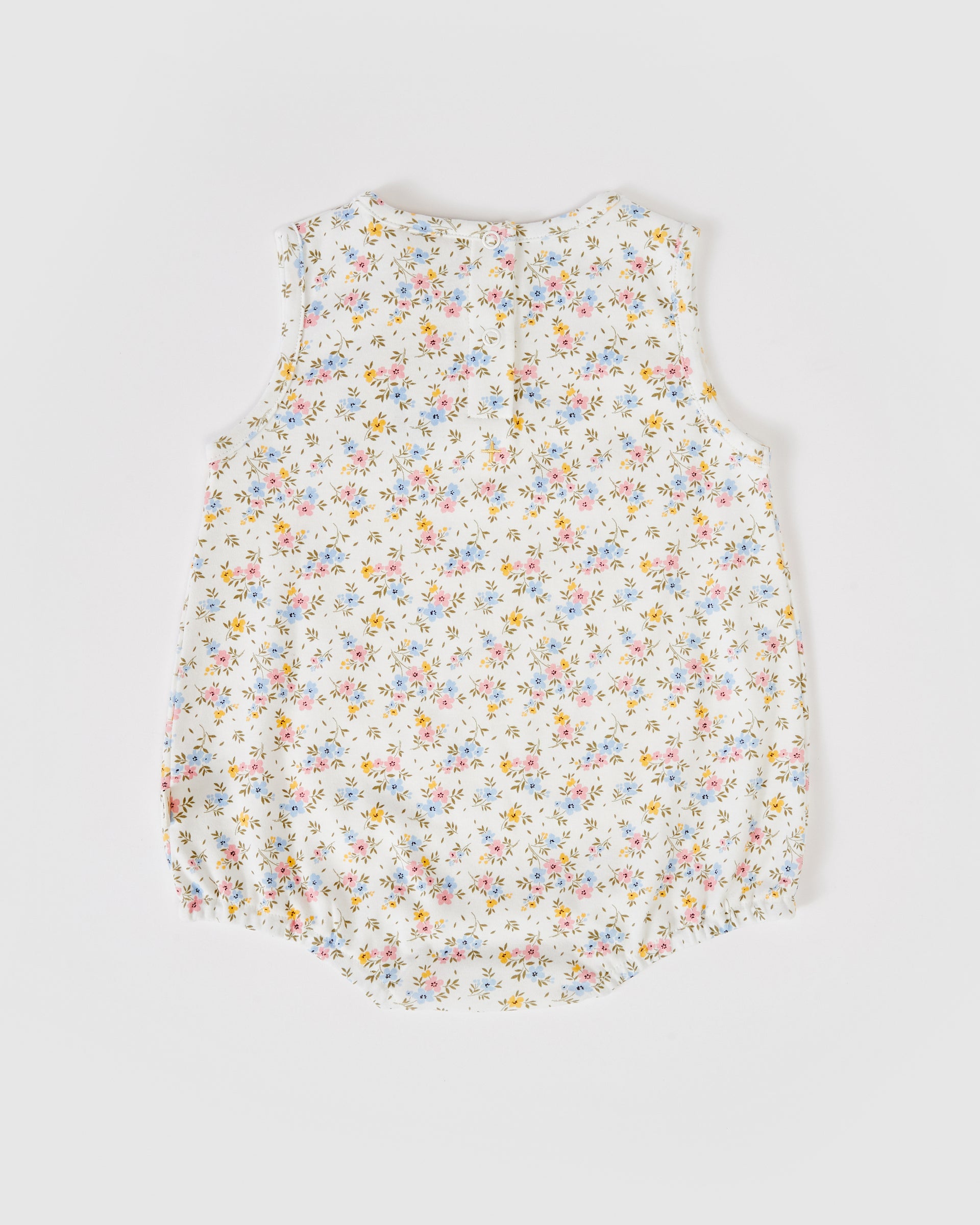 Ditzy Floral Bubble Romper Antique White