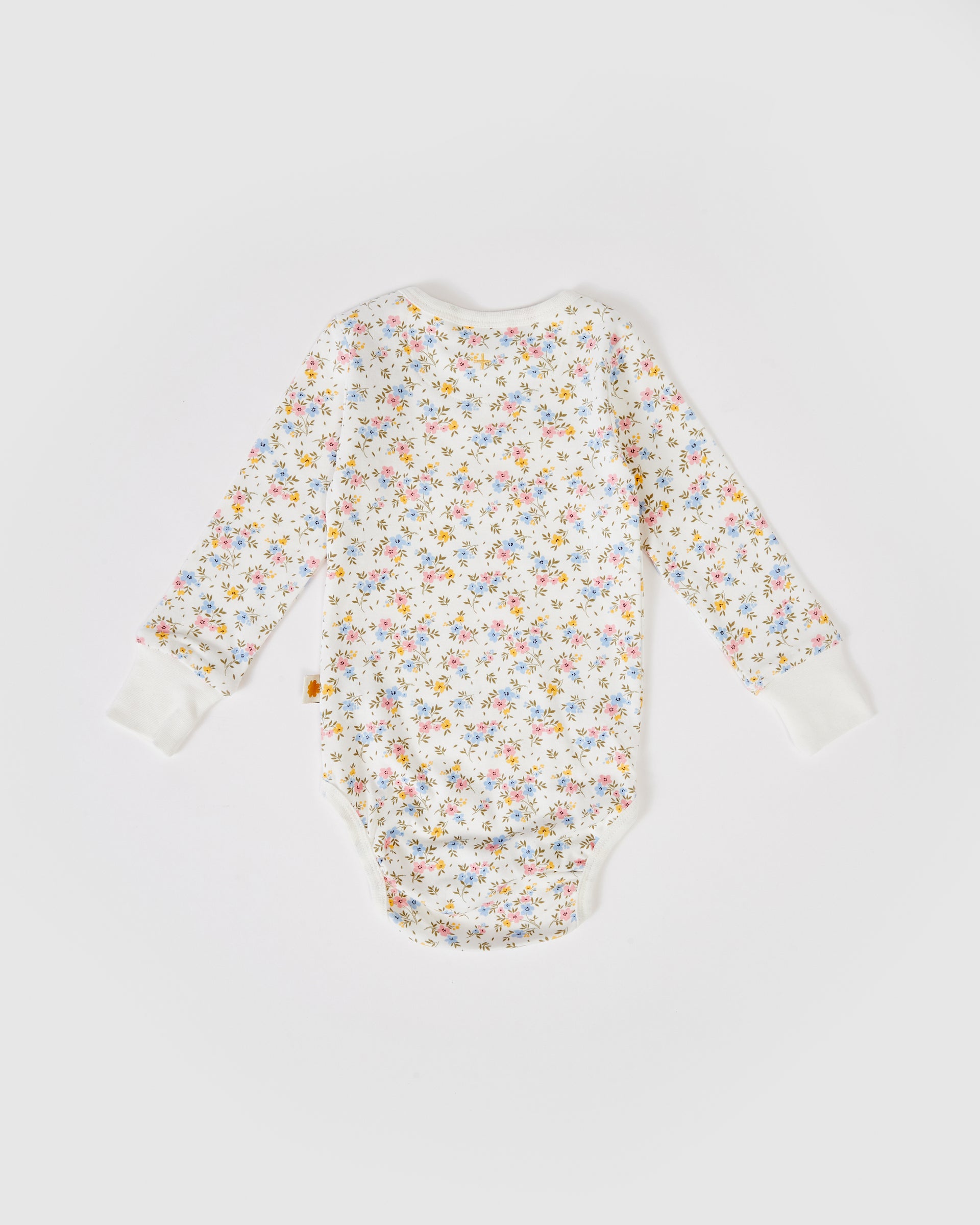 Ditzy Floral Long Sleeve Bodysuit Antique White