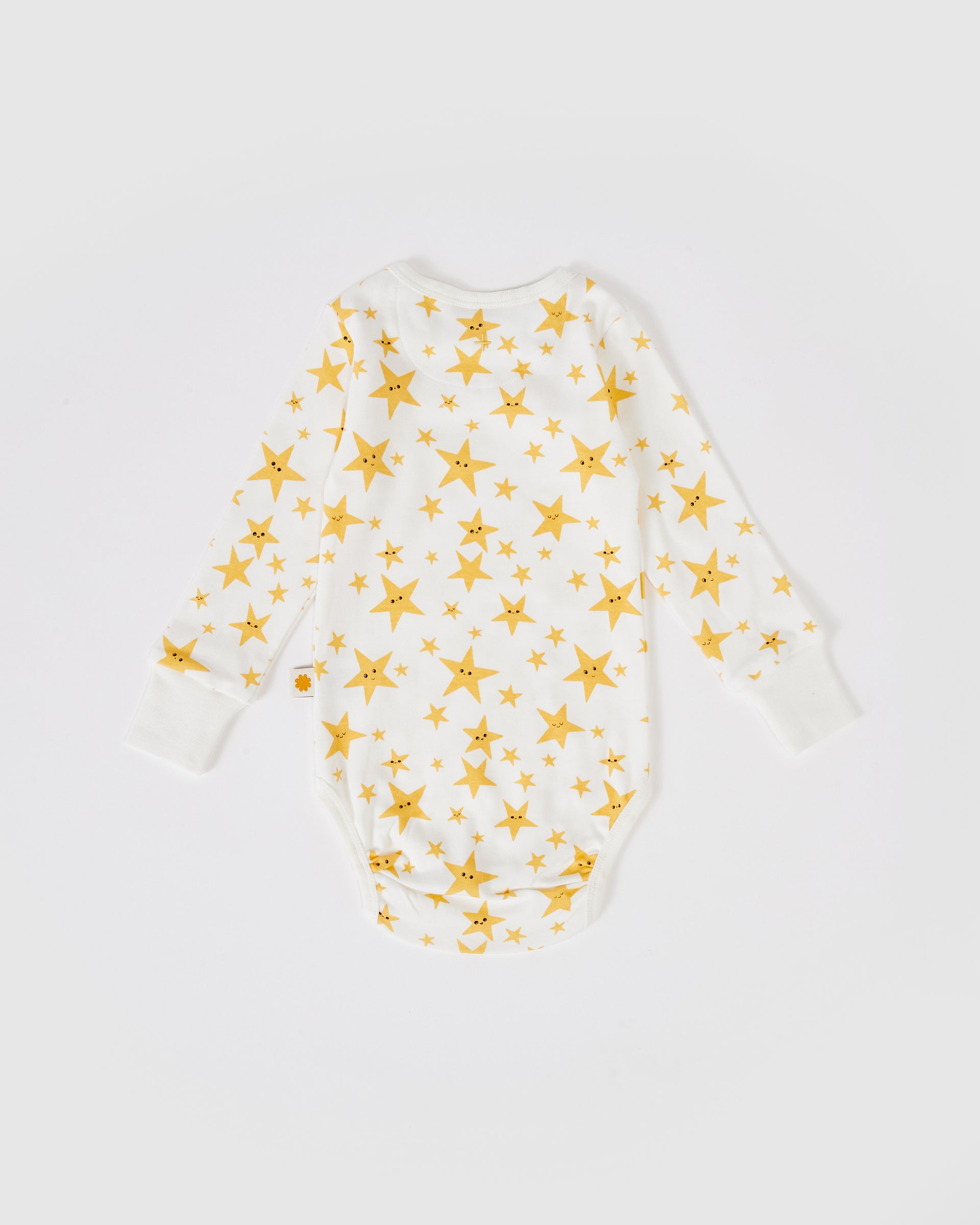 Oliver Star Long Sleeve Bodysuit White