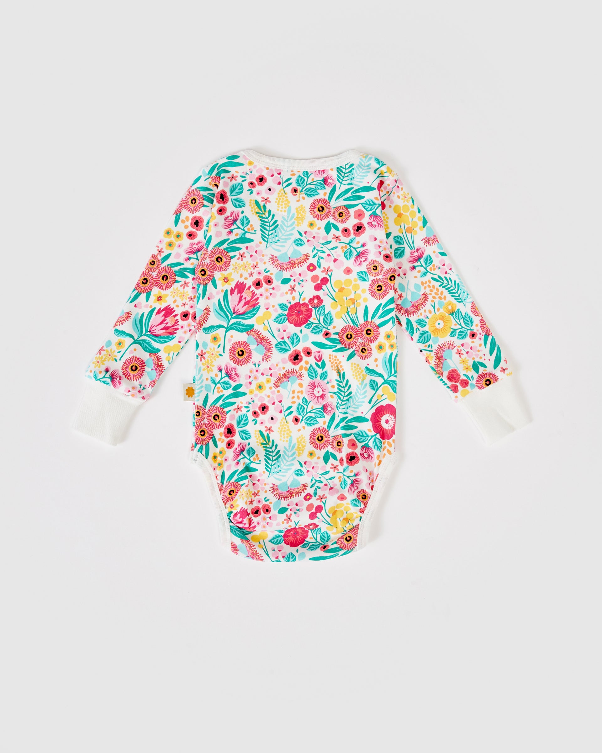 Native Botanical Print Long Sleeve Bodysuit