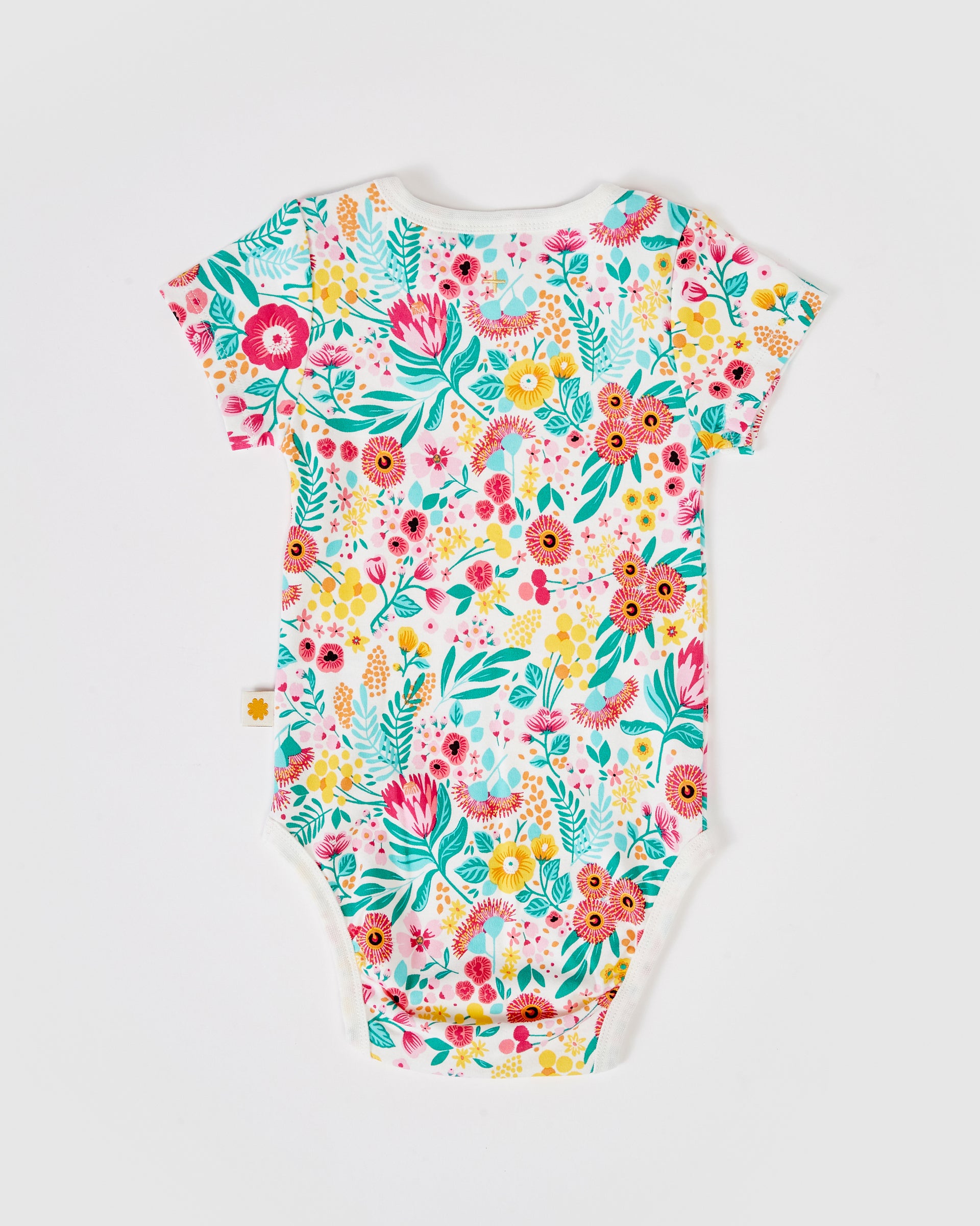 Native Botanical Print Short Sleeve Bodysuit