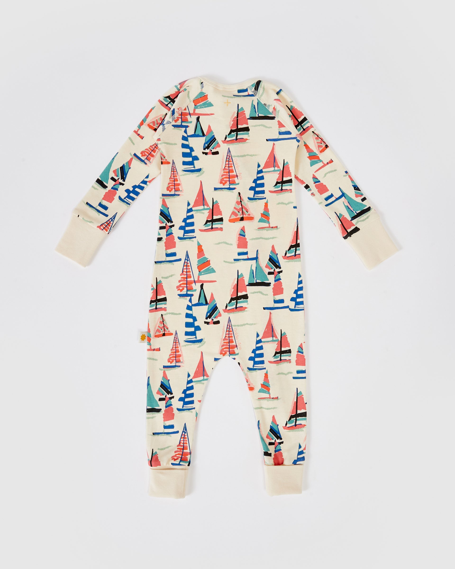 On The Bay Print Zipsuit Vanilla