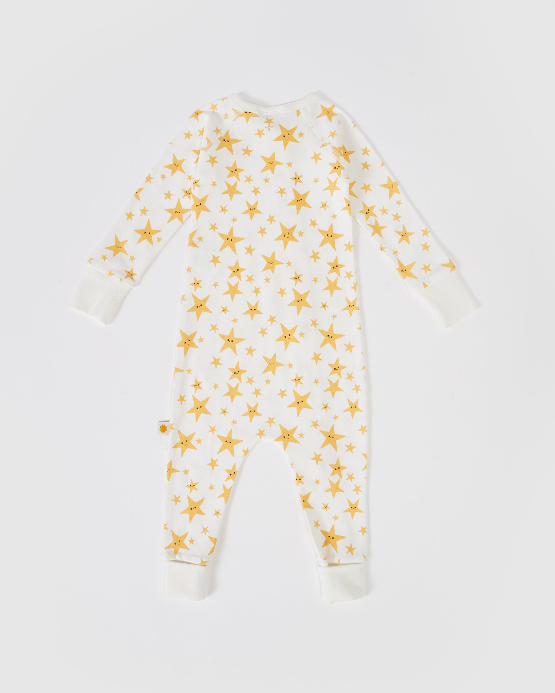 Oliver Star Print Zipsuit White