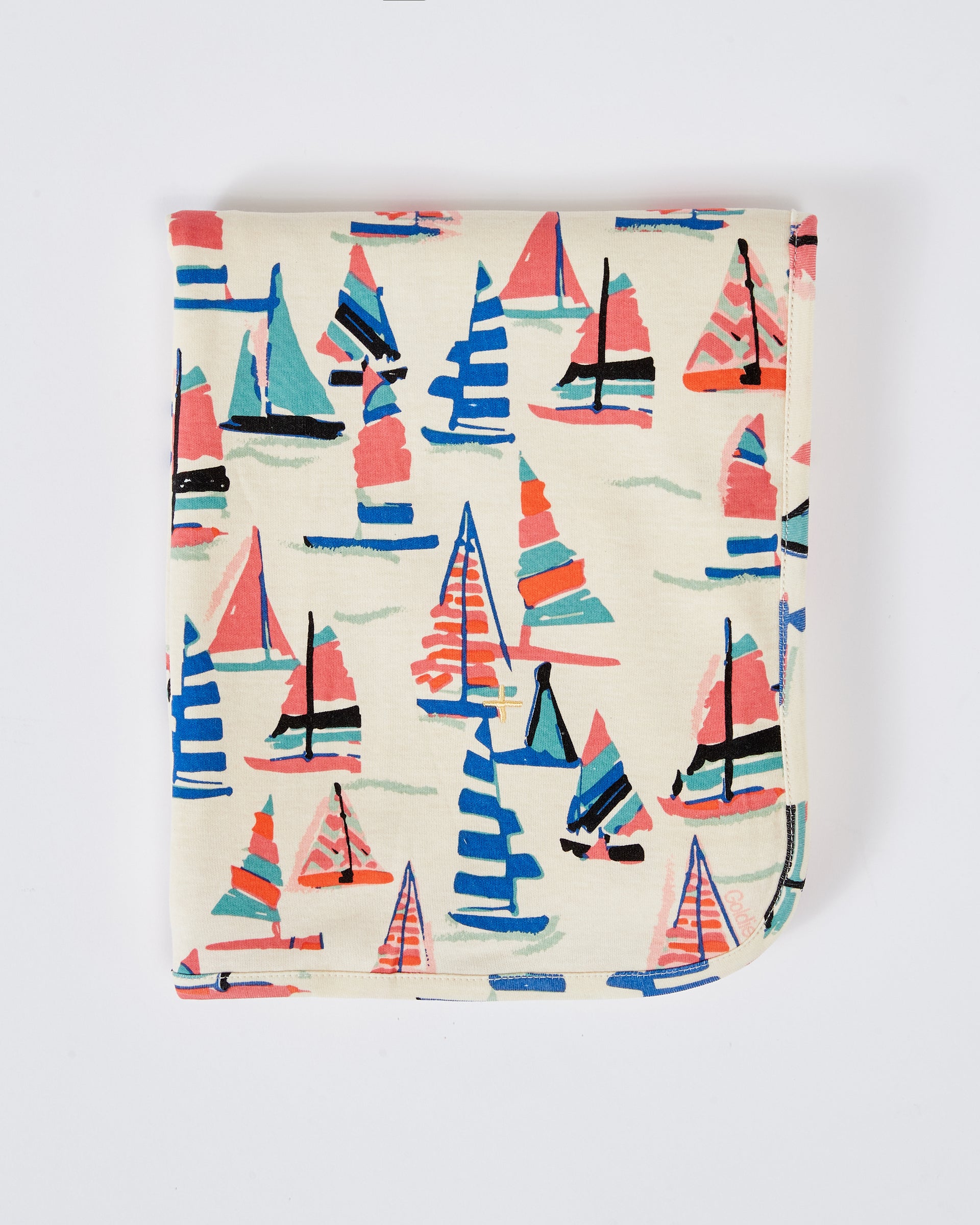 On The Bay Print Baby Wrap Vanilla