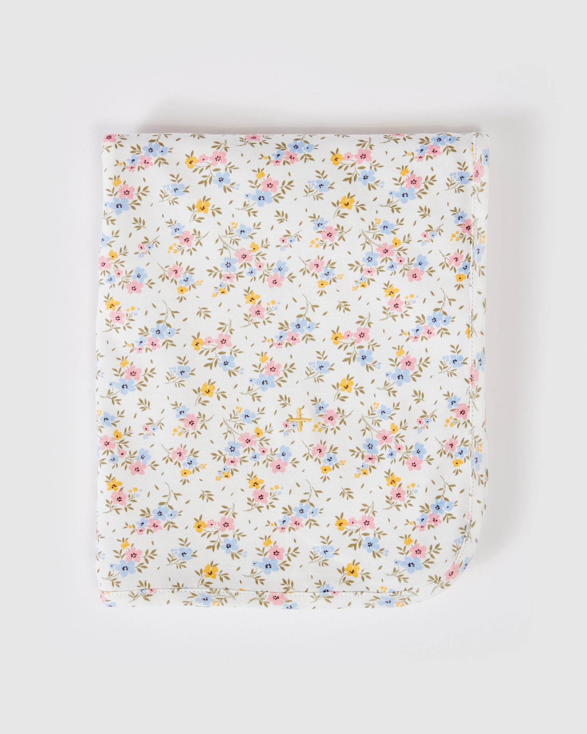 Ditzy Floral Print Baby Wrap Antique White