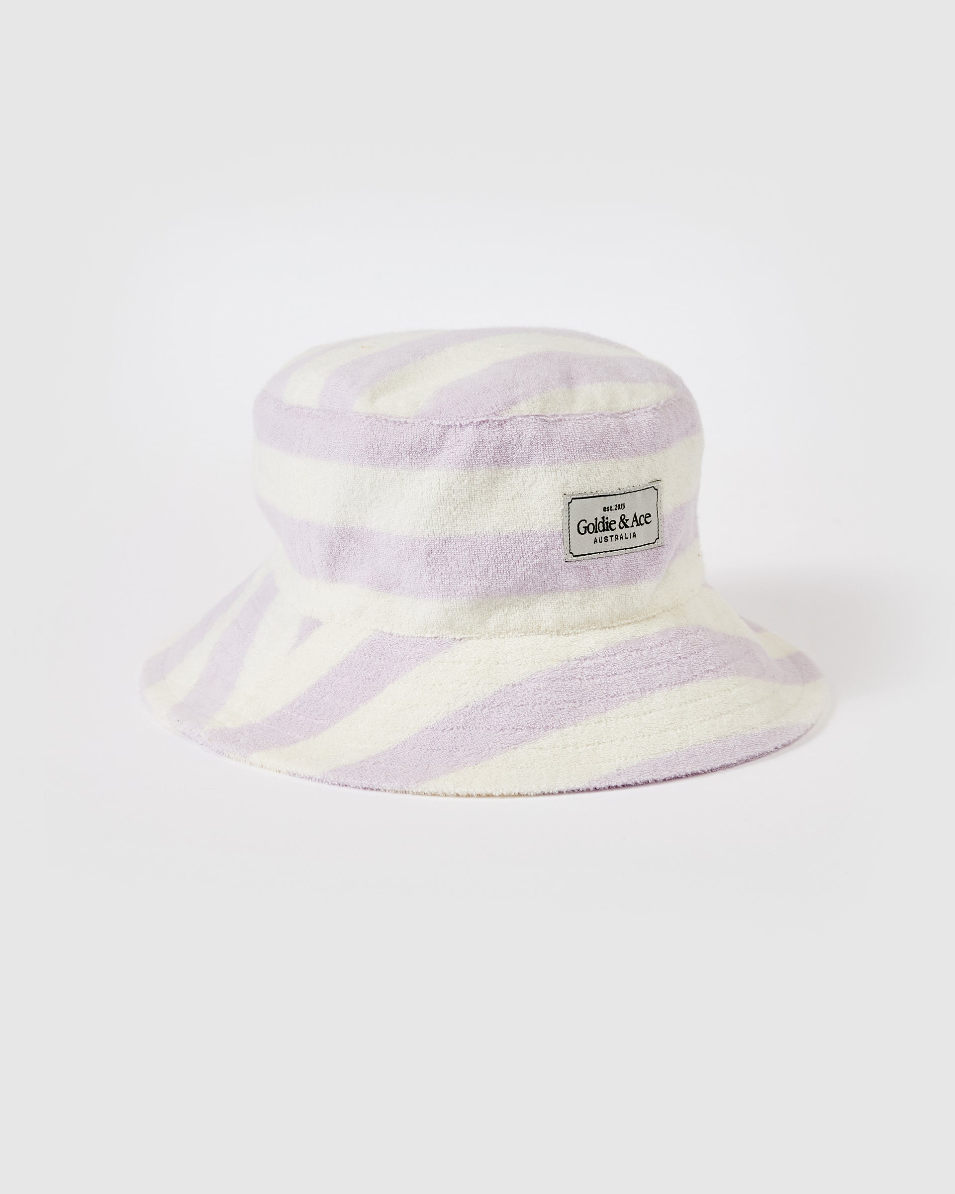 Smiley Terry Towelling Bucket Hat Lavender