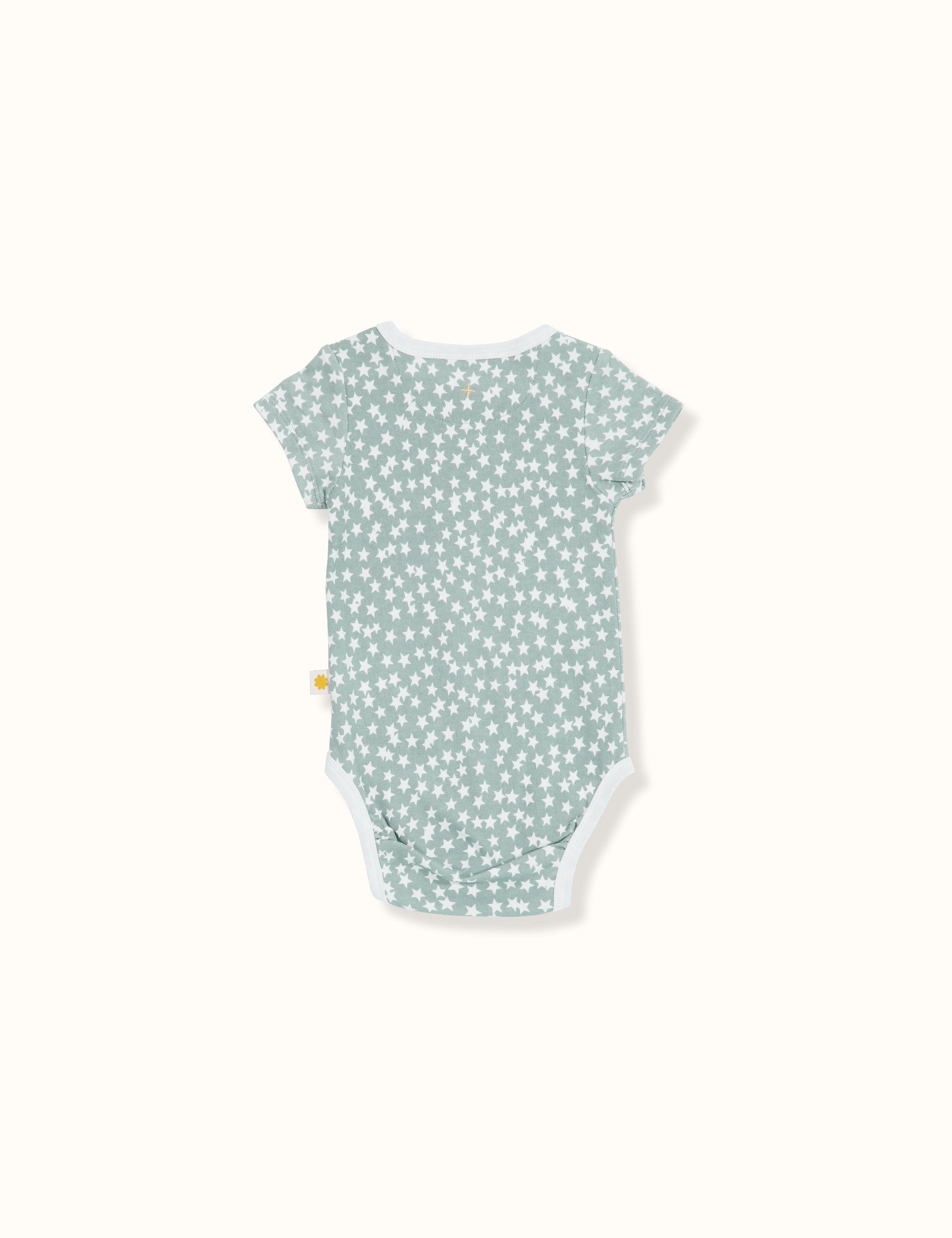 Charlie Stars Print Short Sleeve Bodysuit Sky