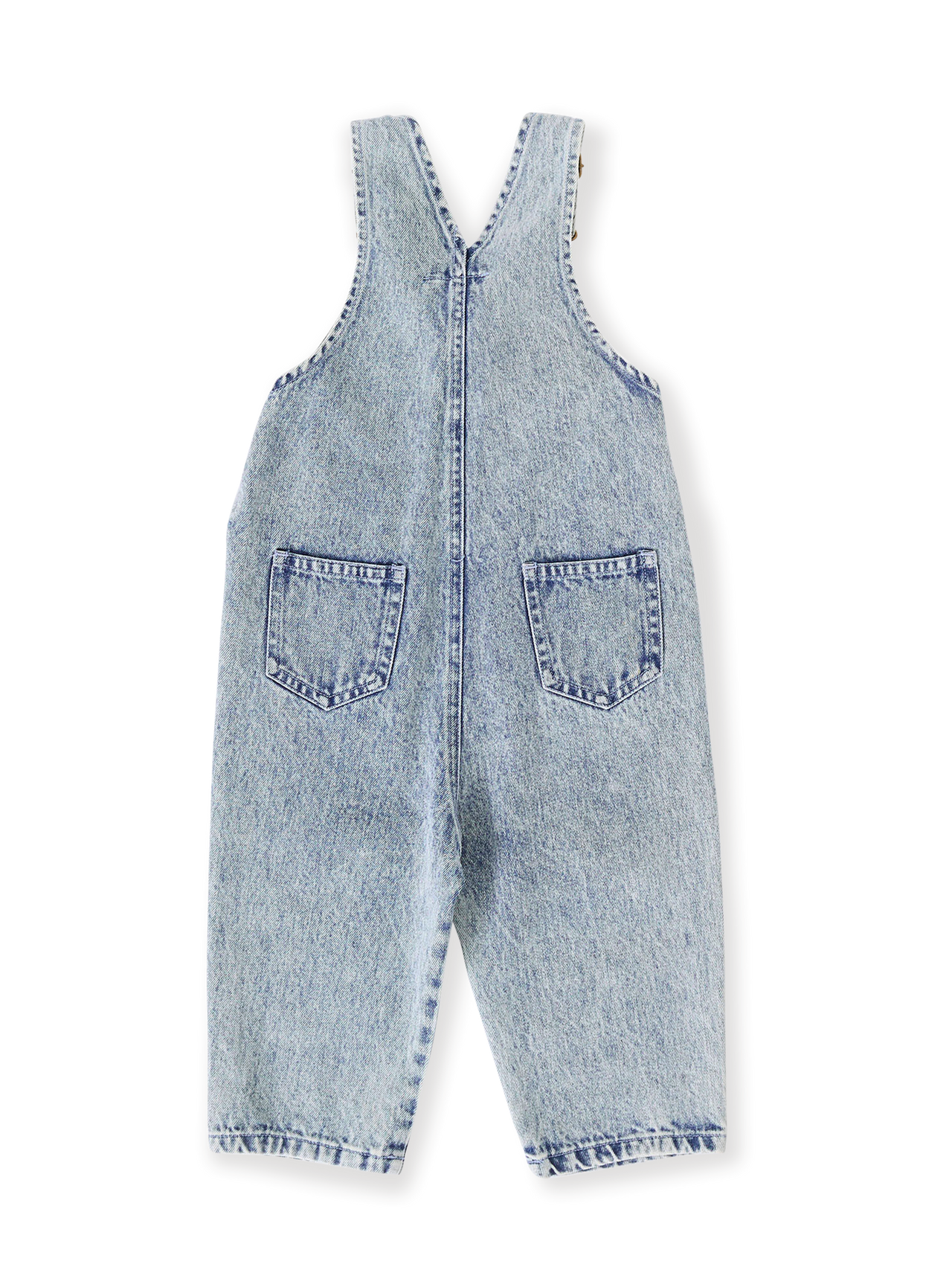 Austin Vintage Washed Denim Overalls Light Denim
