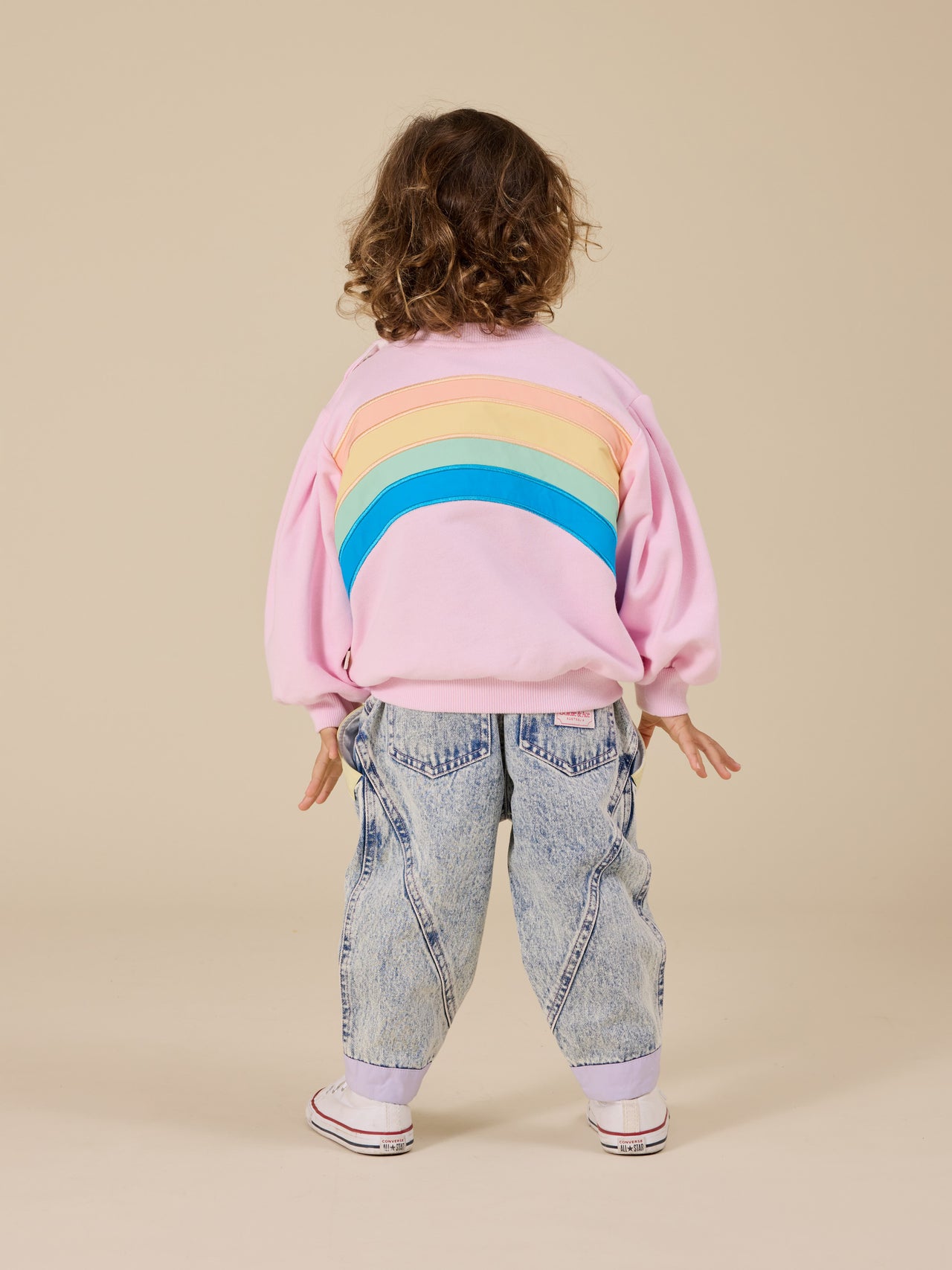 Over The Rainbow Puff Sleeve Sweater