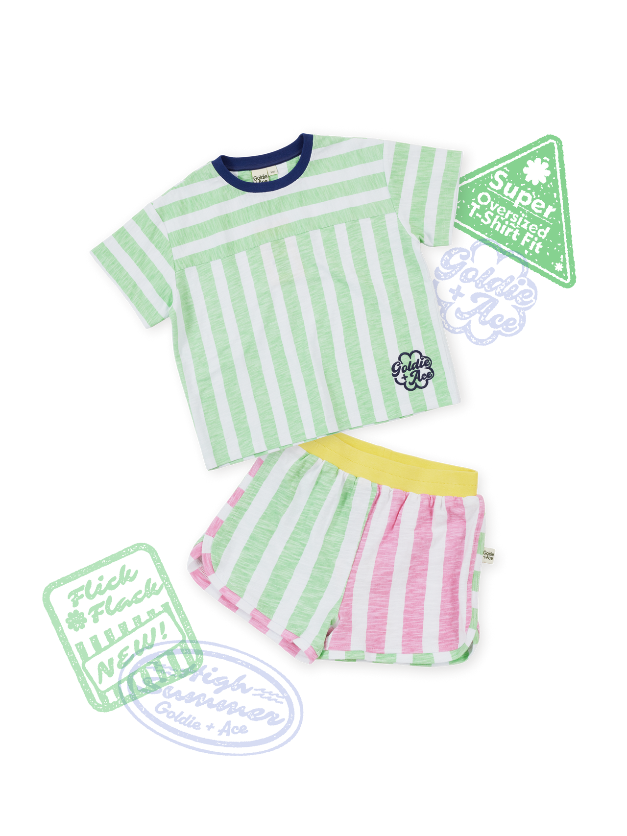 The Flick Flack Stripe Summer Set Mint