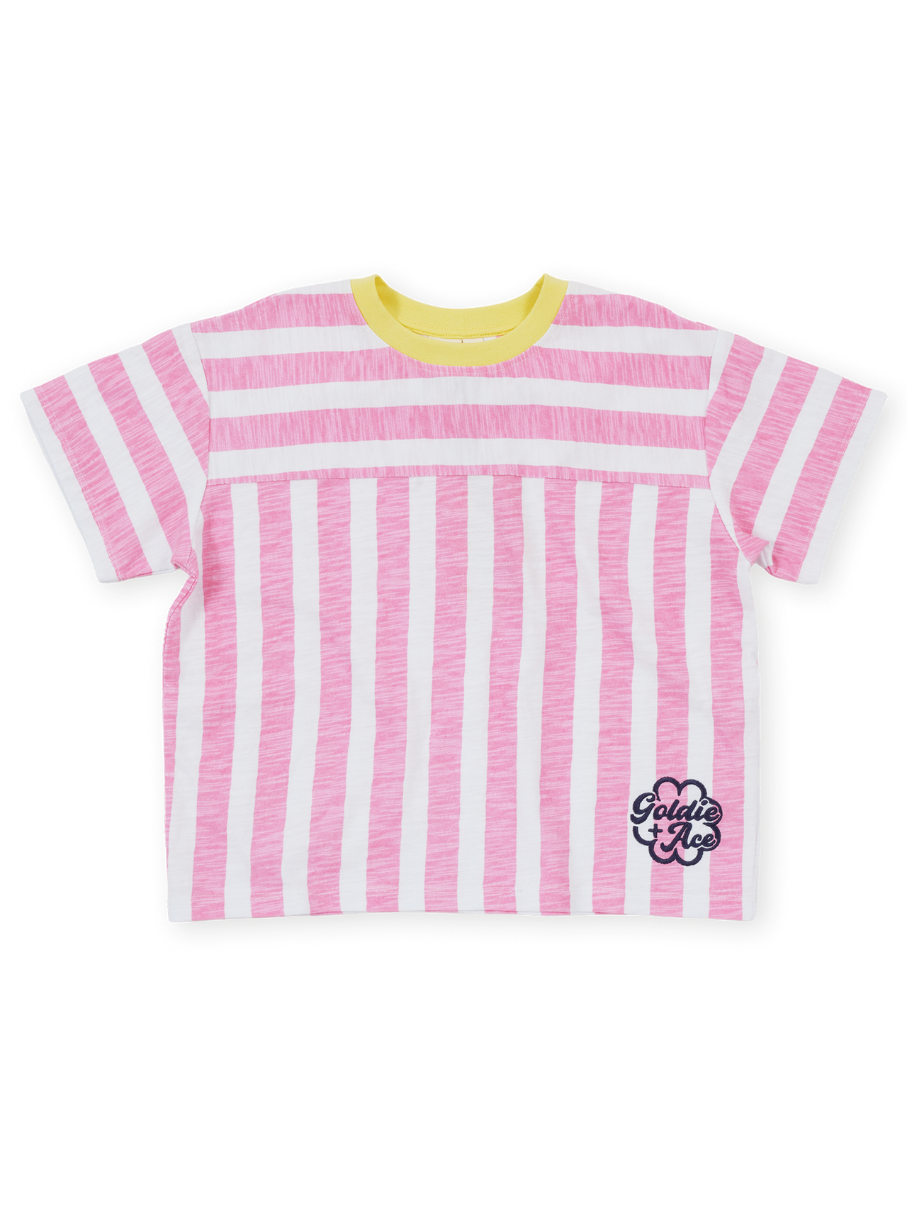 Flick Flack Stripe Tee Pink