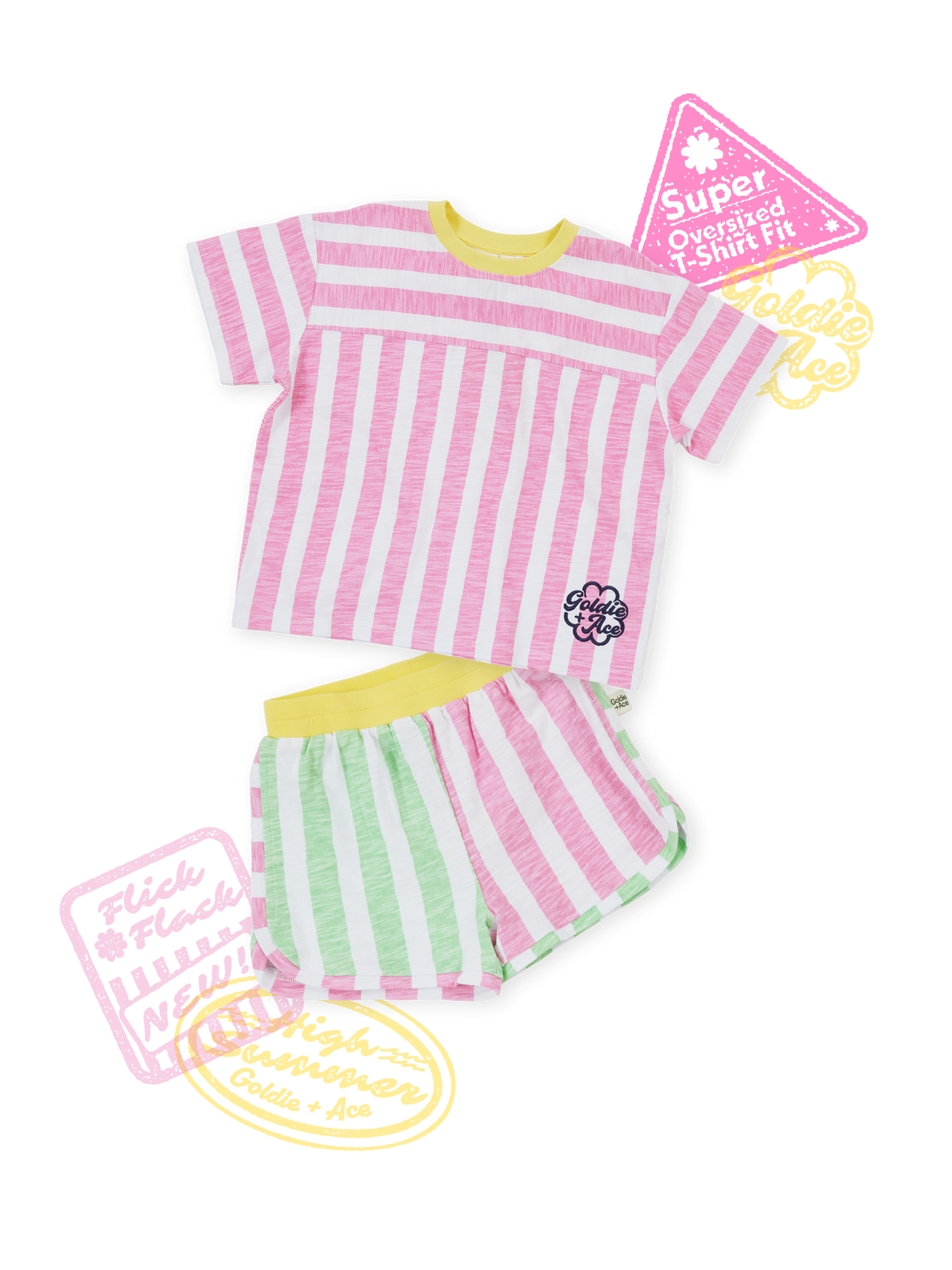 The Flick Flack Stripe Summer Set Pink