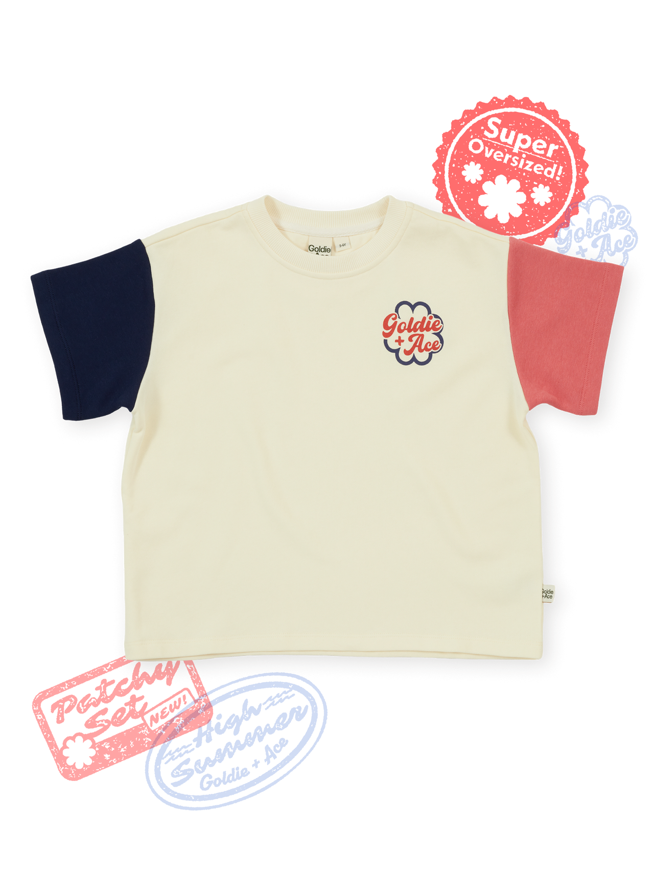 Oversized Sweat Tee Cream