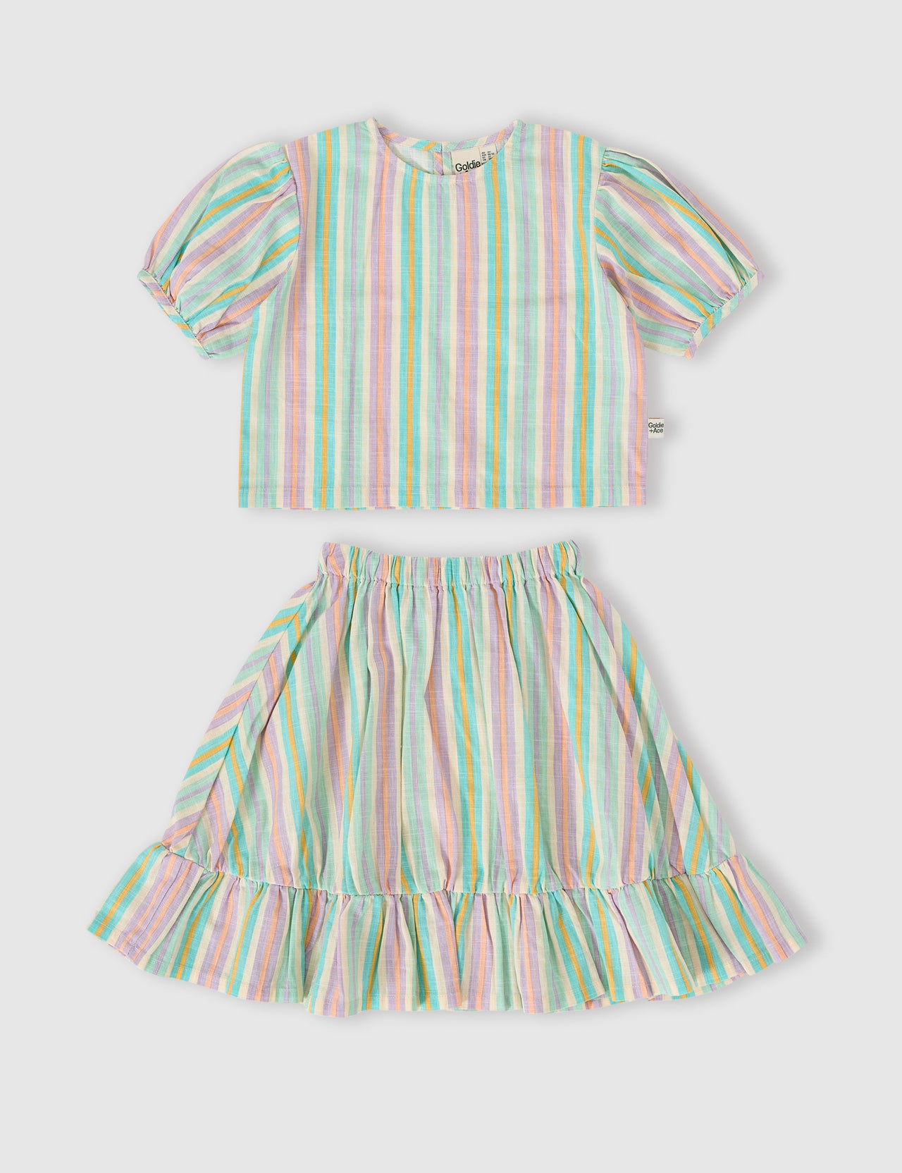 The Resort Stripe Linen Skirt Set