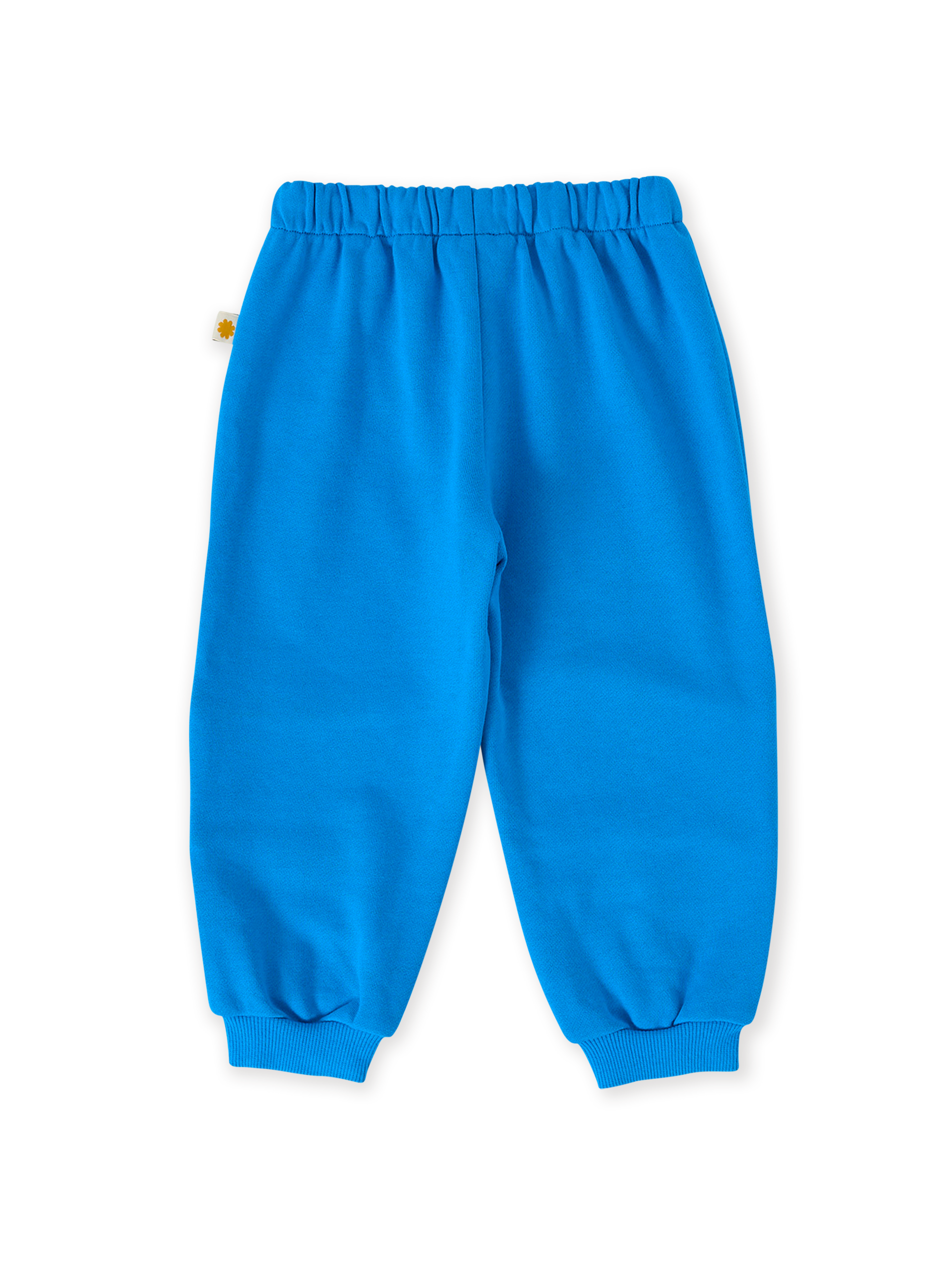 The Goldie + Ace Rudy Piped Panel Sweatpants in Sunrise pictured on a transparent background. The material is 100% cotton. It is a bottom made for babies, toddlers and kids.