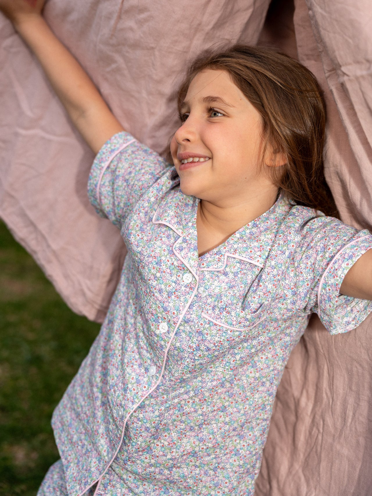 Flower Field Seersucker Pyjama Set