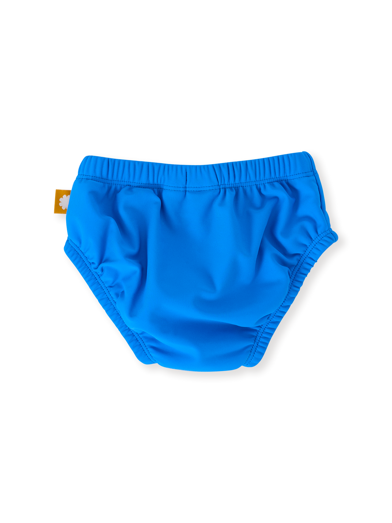The Goldie + Ace Nautical Swim Nappy in Blue pictured on a transparent background. The material is . It is a swimwear made for babies, toddlers and kids.