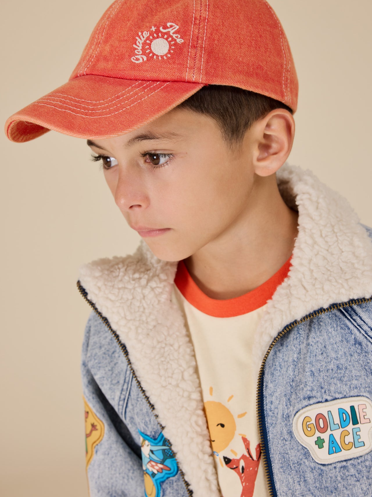 Tate Embroidered Denim Cap