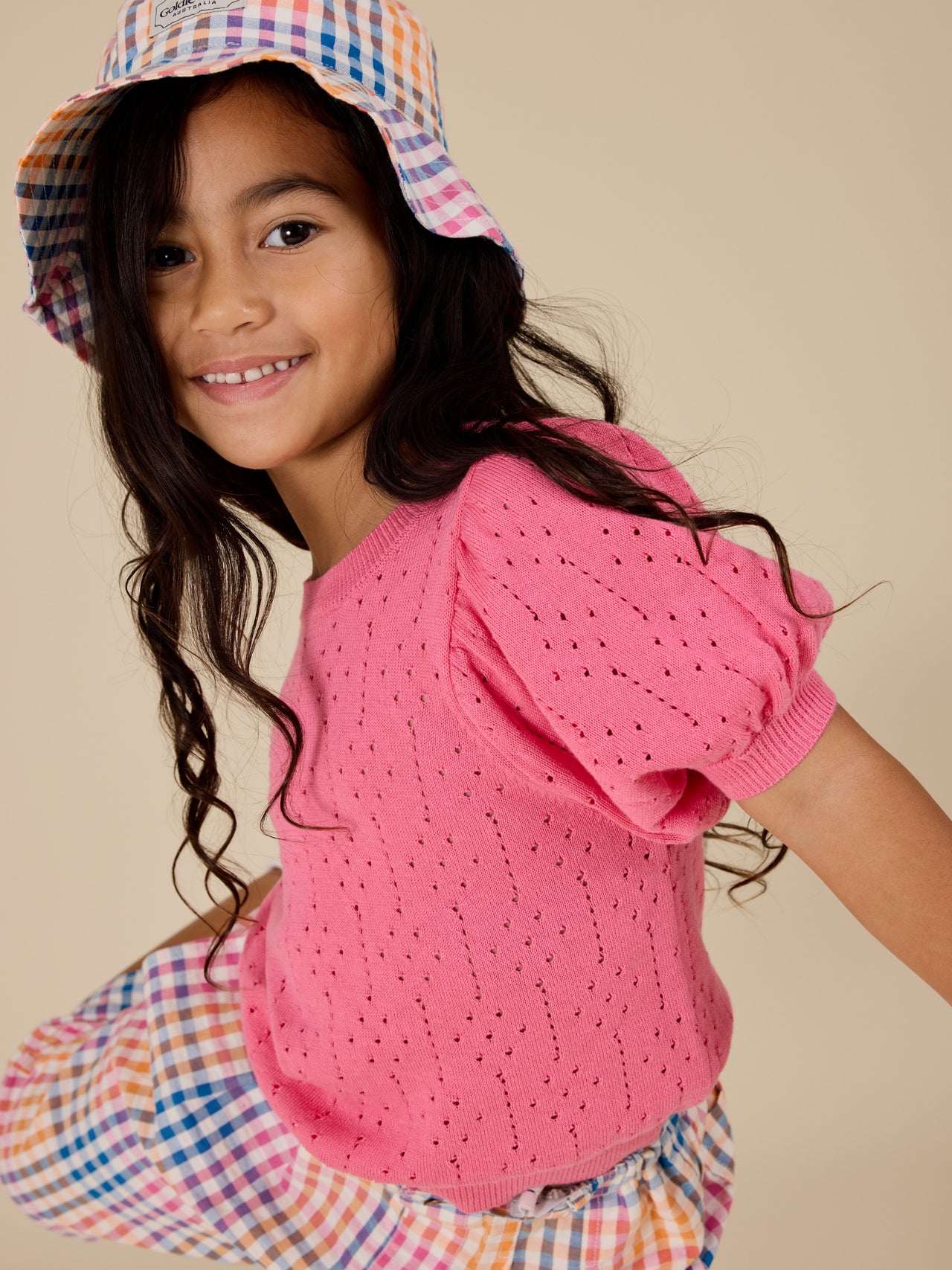 Rainbow Gingham Bucket Hat