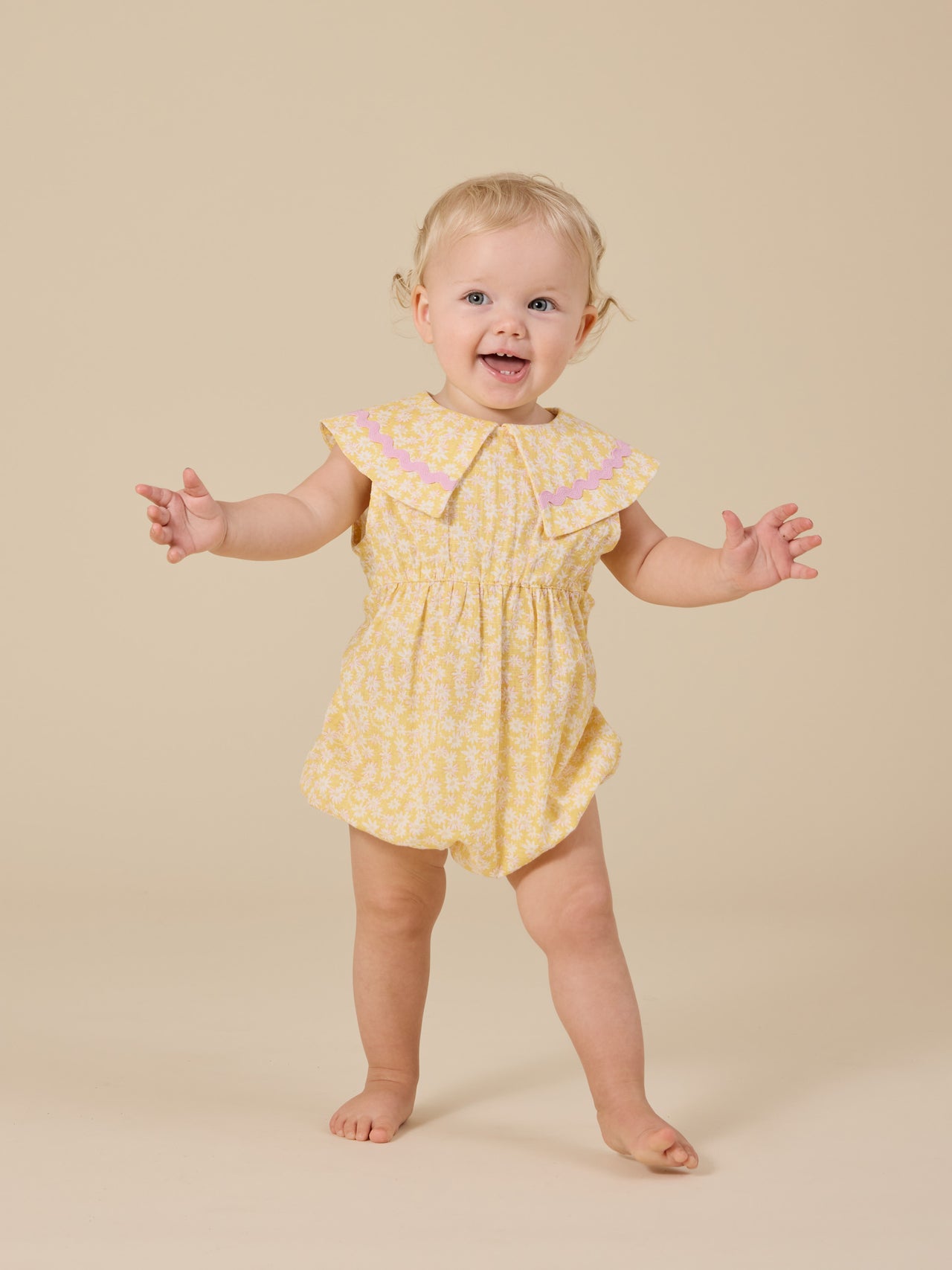 Buttercup Daisy Ava Collared Romper