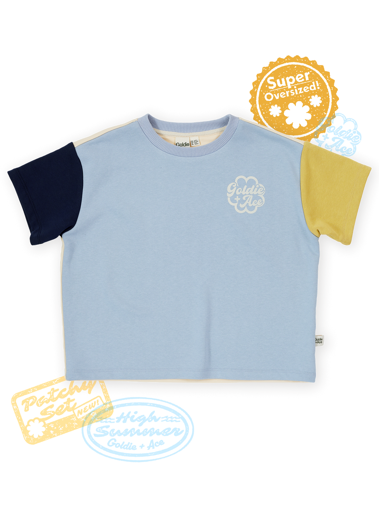 Oversized Sweat Tee Sky Blue