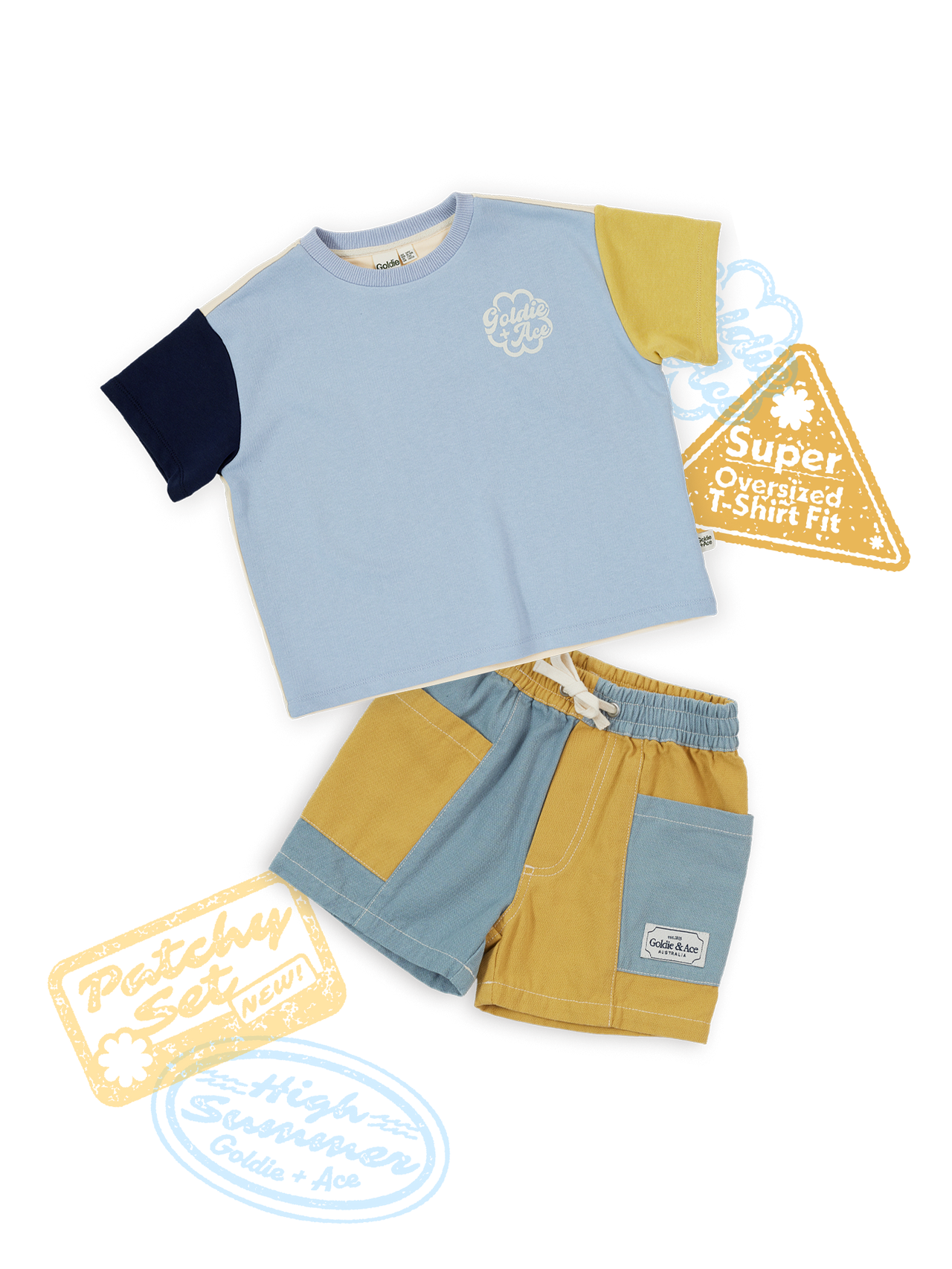The Sky Blue Patchy Set