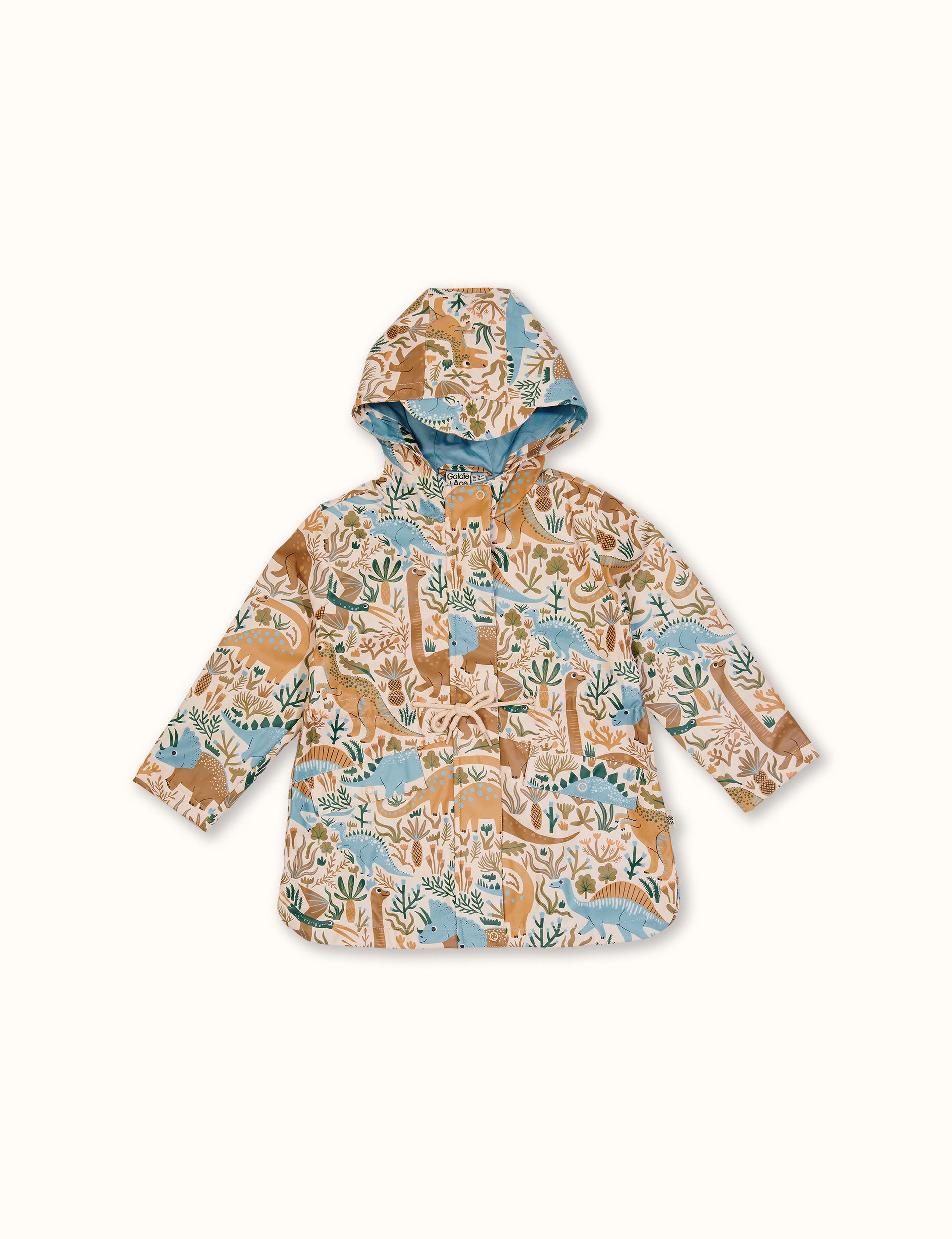 Dino Roar Print Raincoat Blue