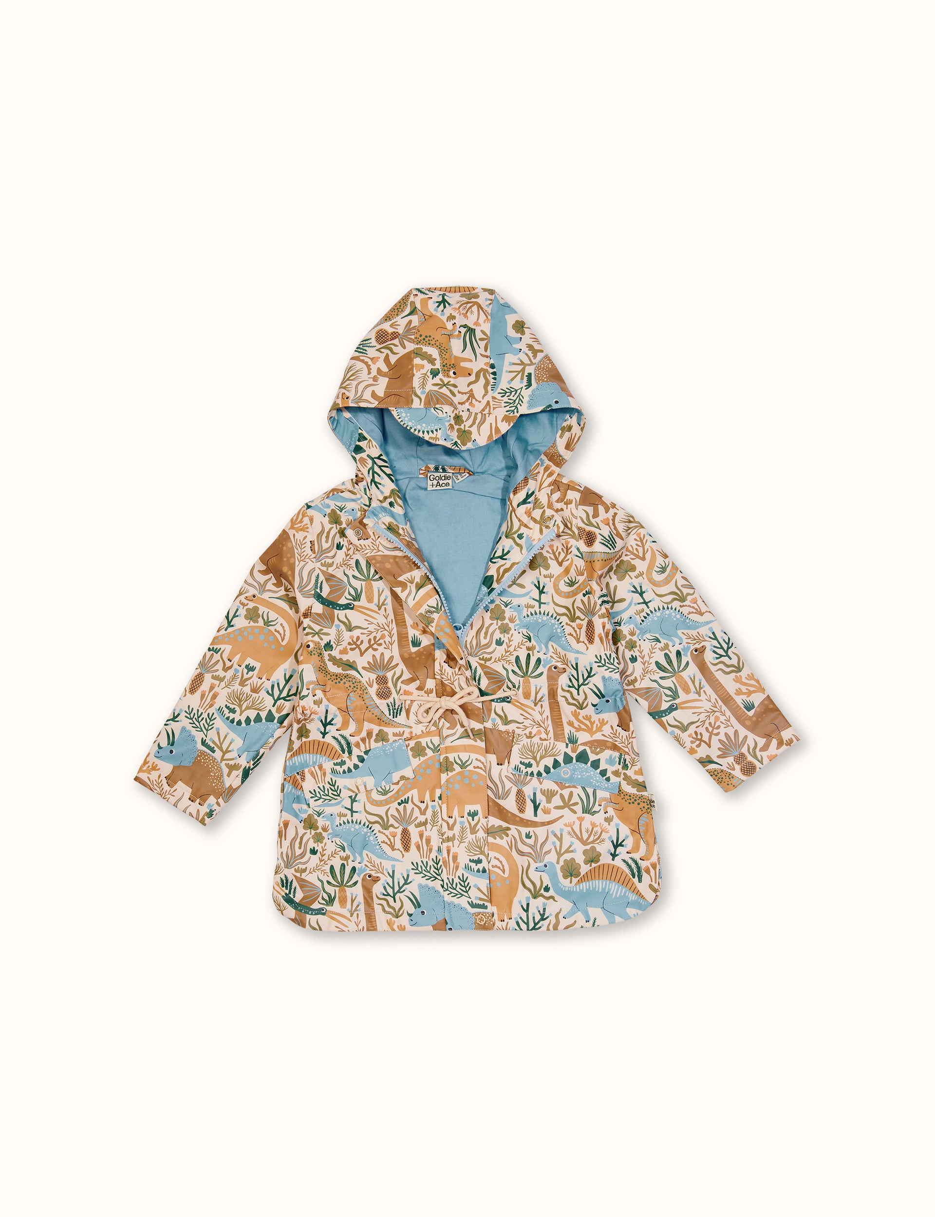 Dino Roar Print Raincoat Blue