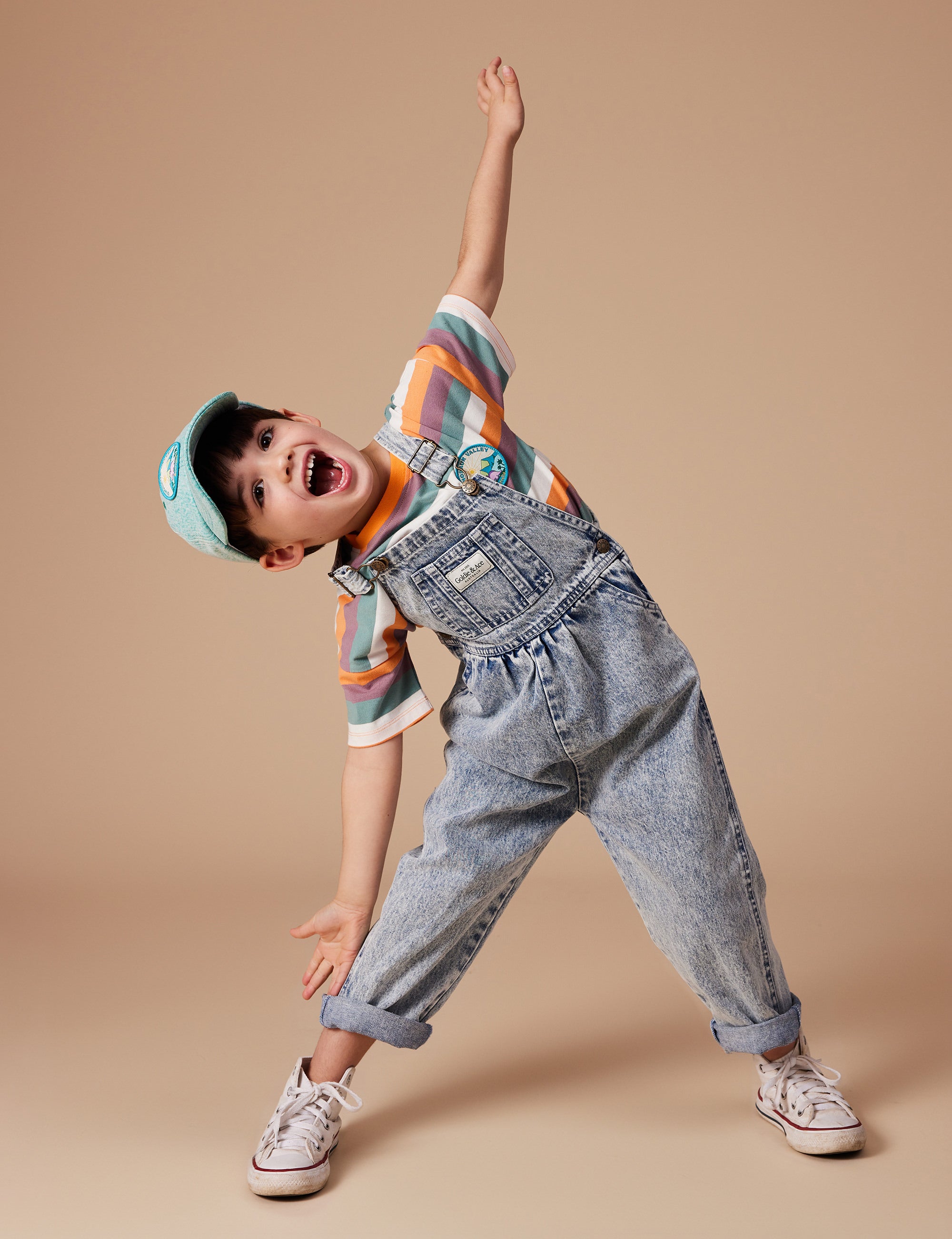 Austin Vintage Washed Denim Overalls Light Denim