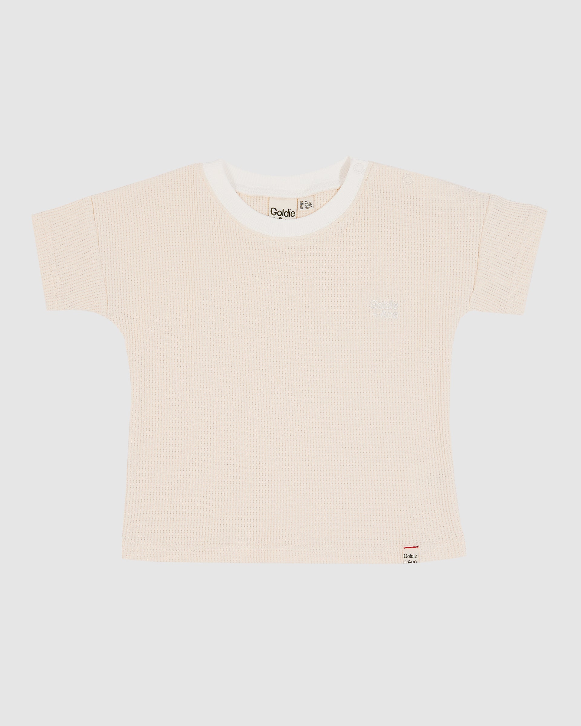 Goldie Waffle Tee Antique White