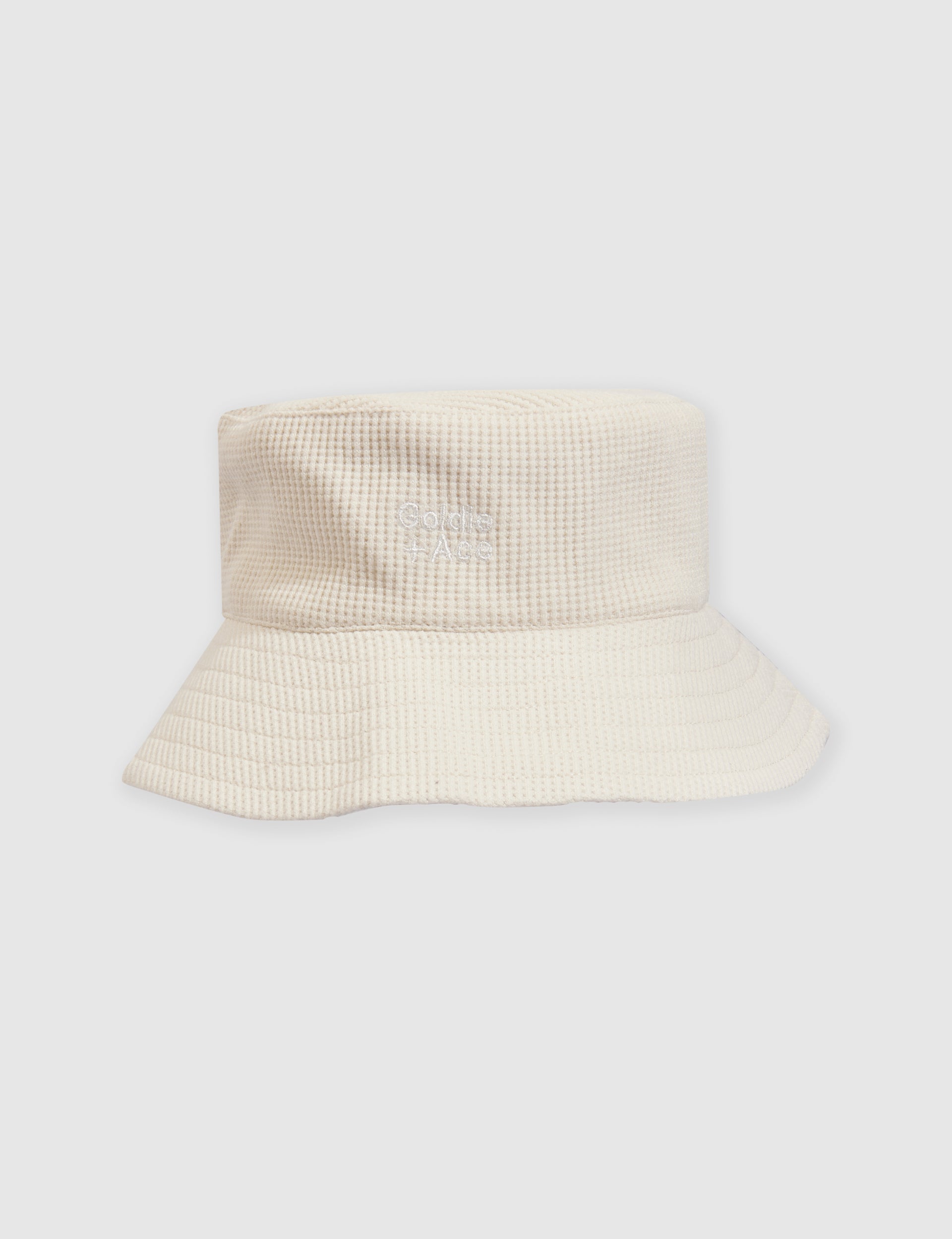 Goldie Waffle Bucket Hat Antique White