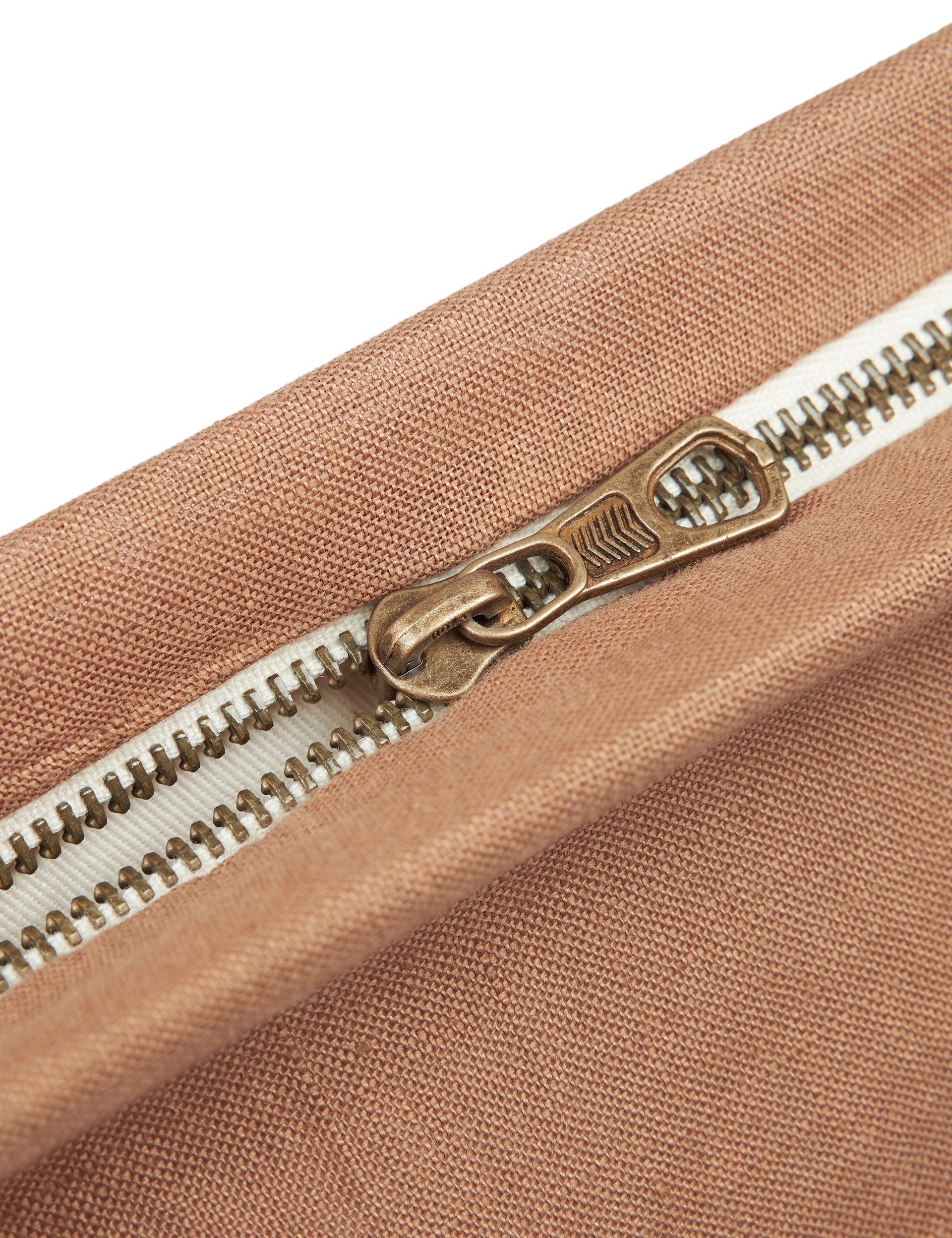 Nobodinoz Lin Francais Zip Case - Noisette