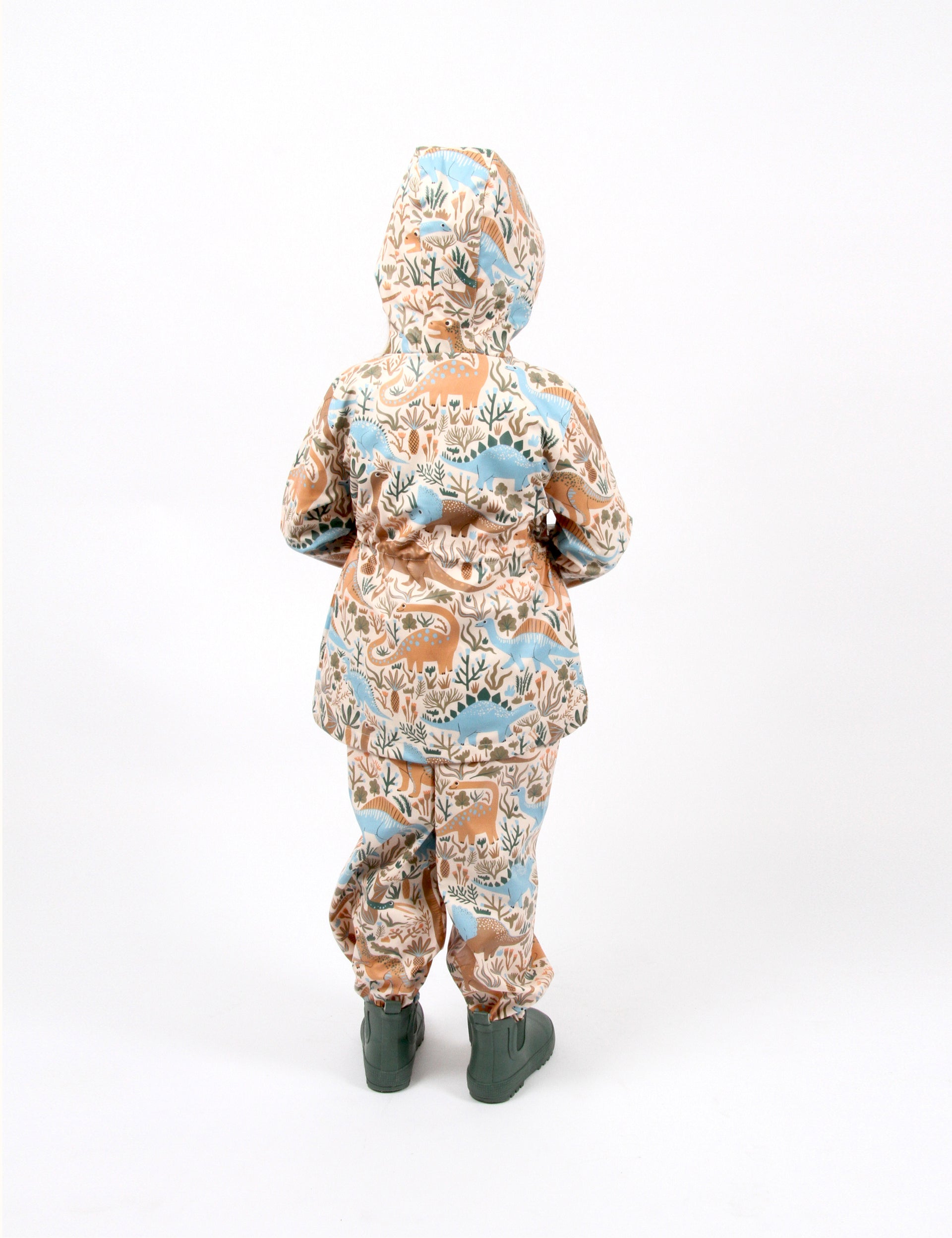 Dino Roar Print Raincoat Blue