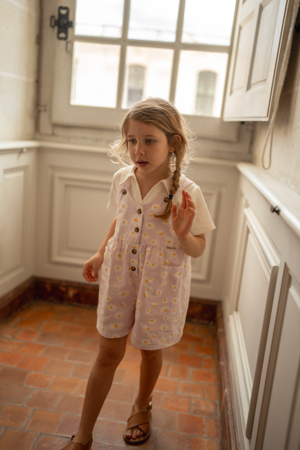 Sara Shortalls Dancing Daisy Lavender