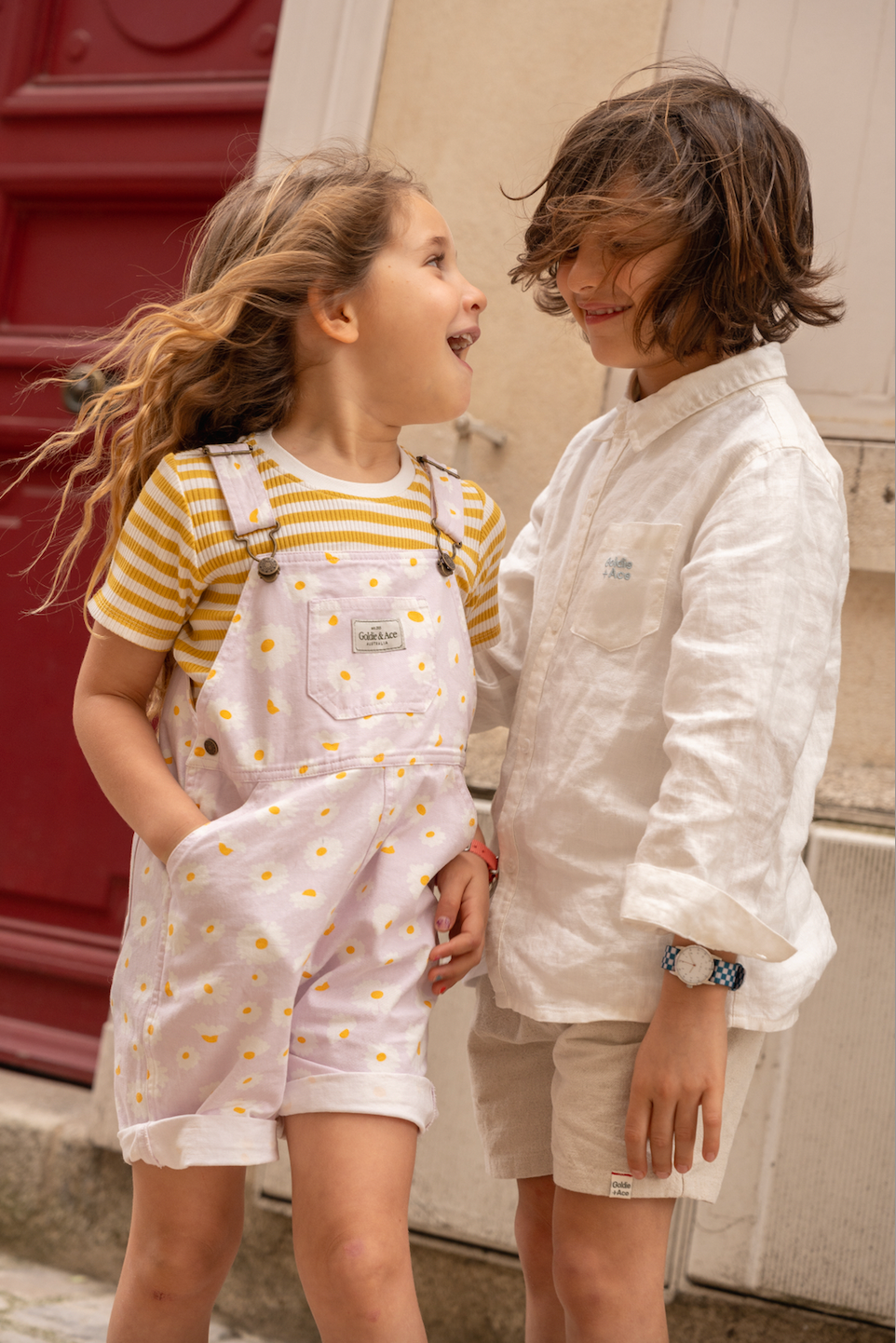 Burton Dancing Daisy Denim Overalls Lavender