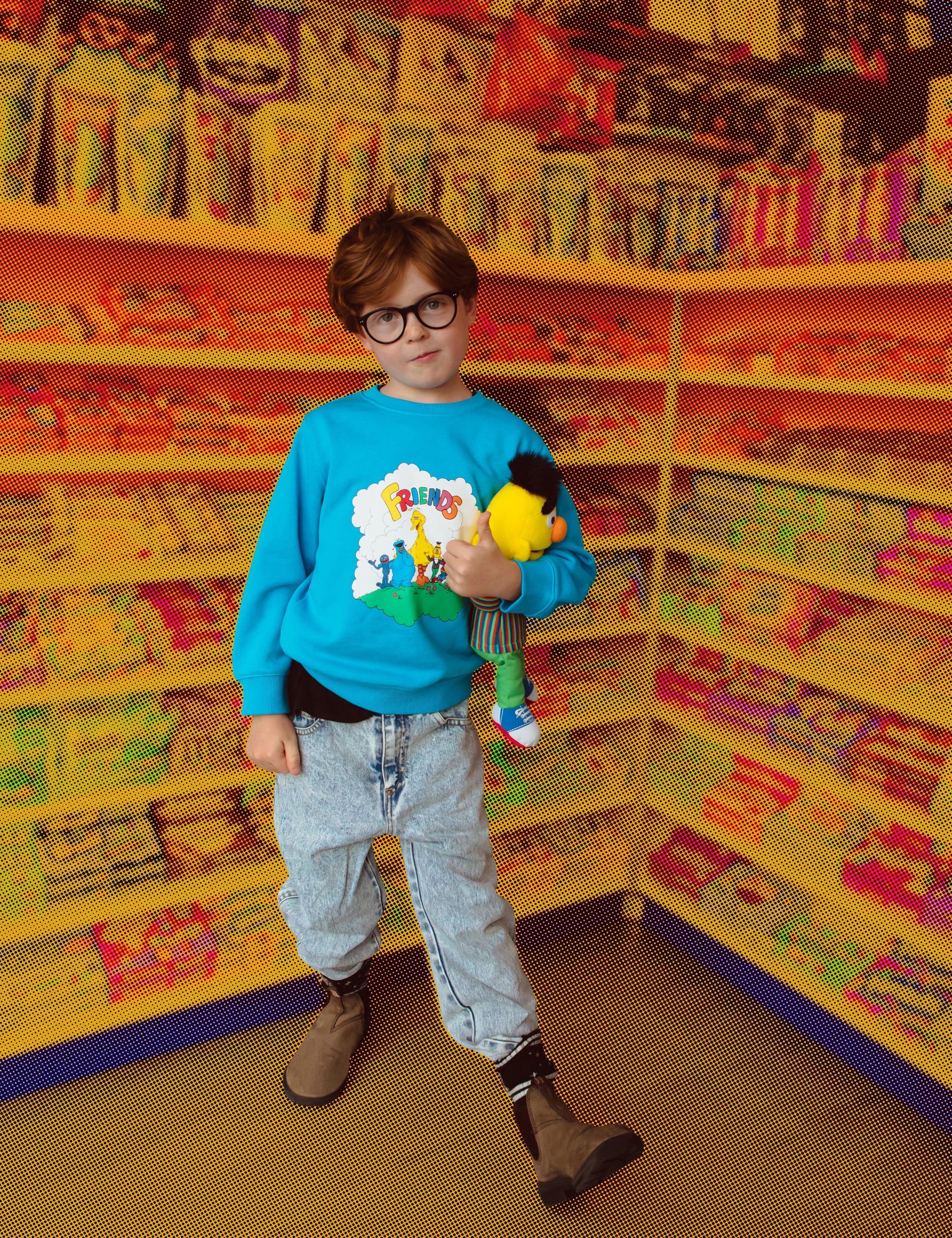 Sesame Street® Friends Sweater Aqua Blue