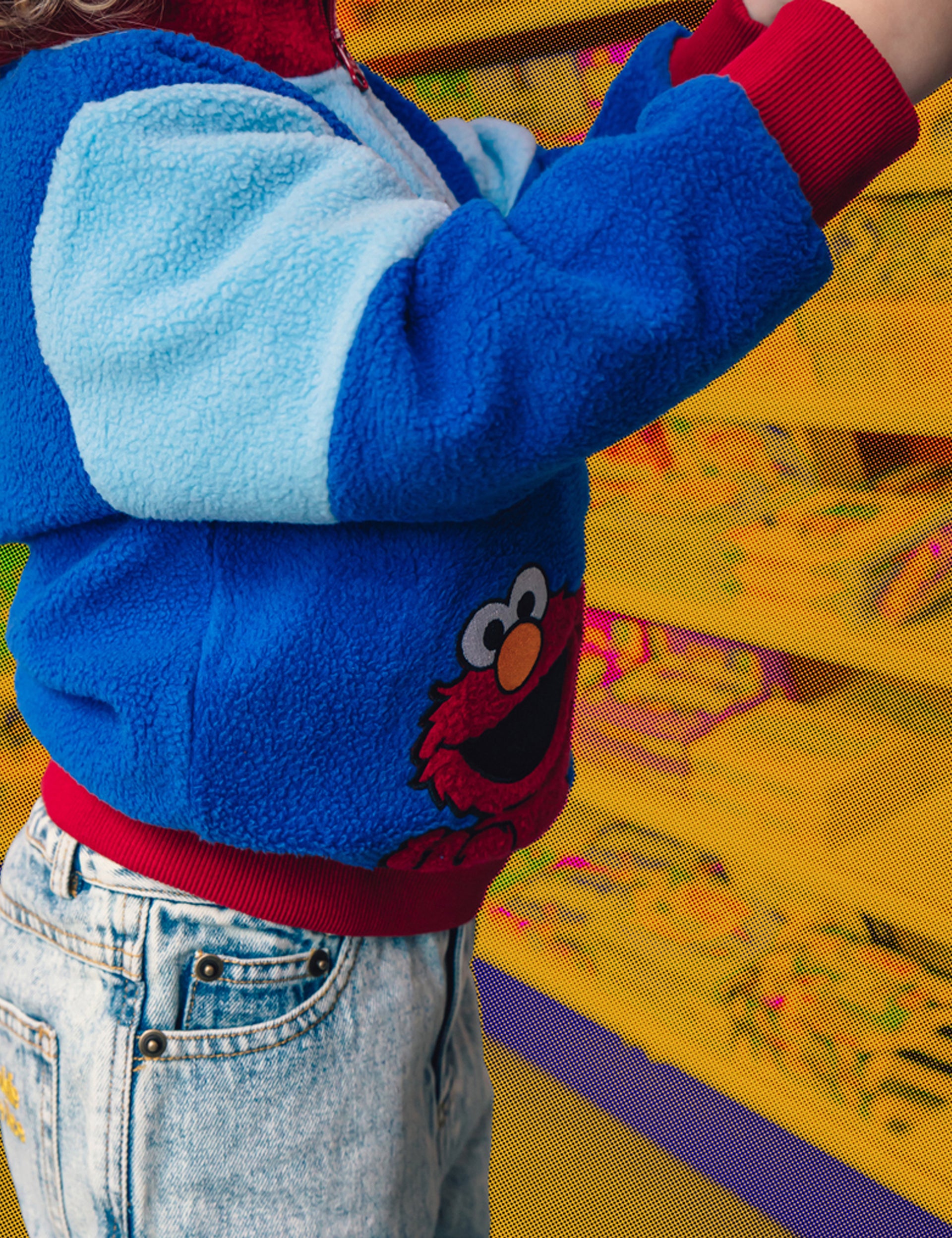 Sesame Street® - Elmo 1/4 Zip Sweater Navy Red