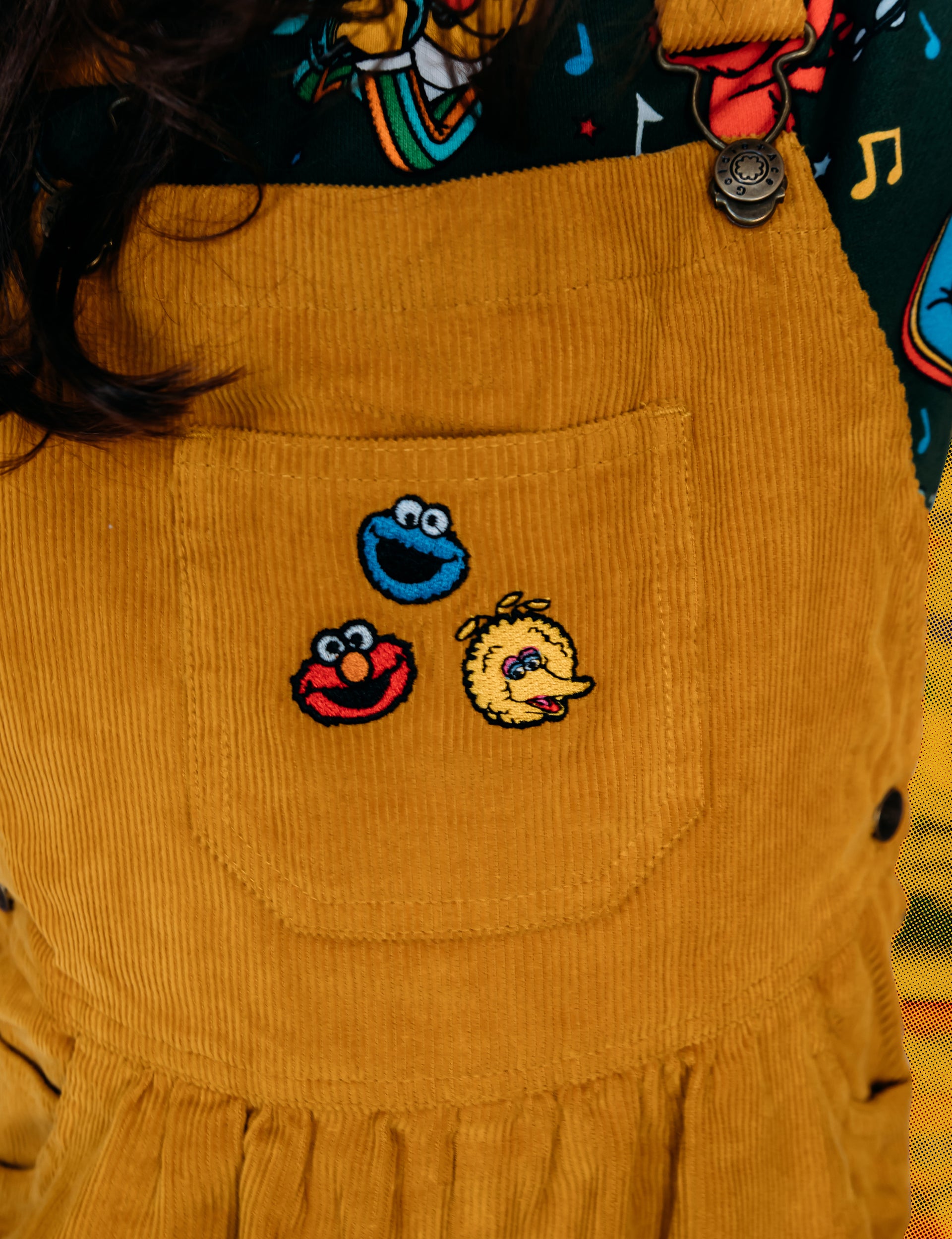 Sesame Street® Corduroy Overalls Mustard