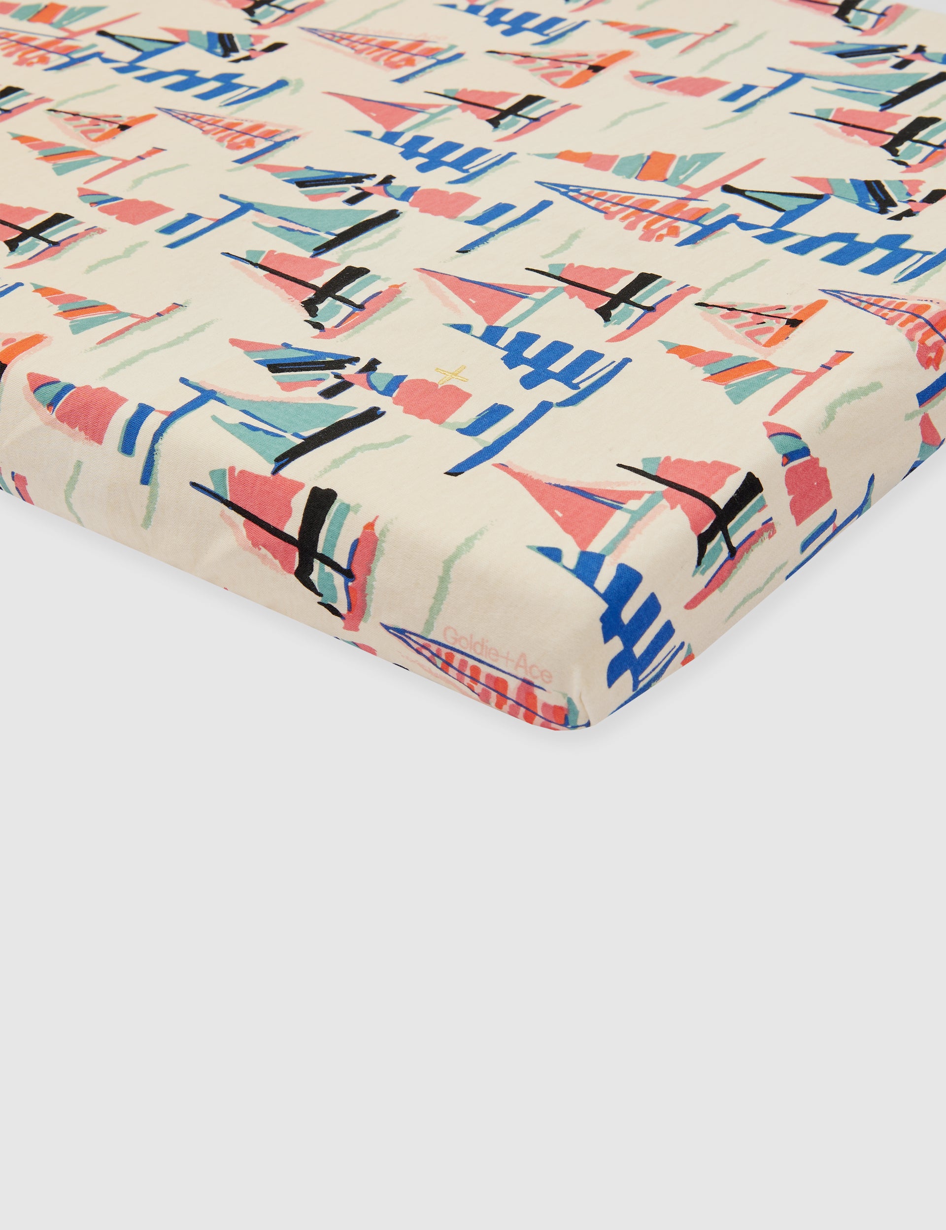 On The Bay Print Fitted Sheet Vanilla