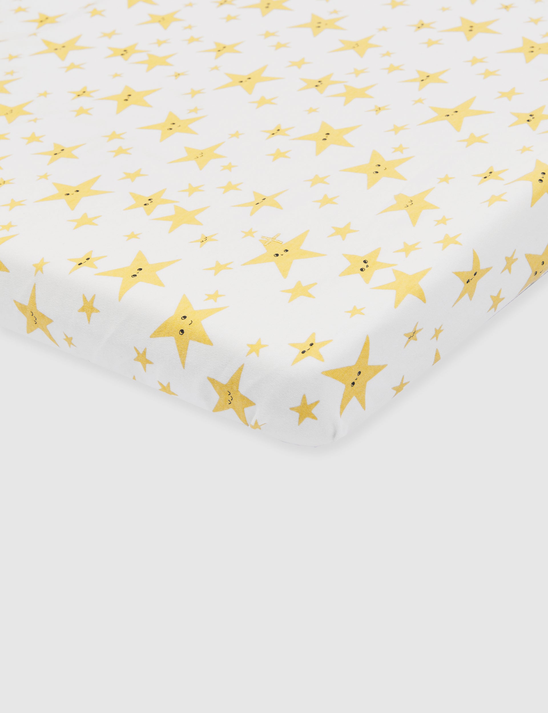 Oliver Star Print Fitted Sheet White