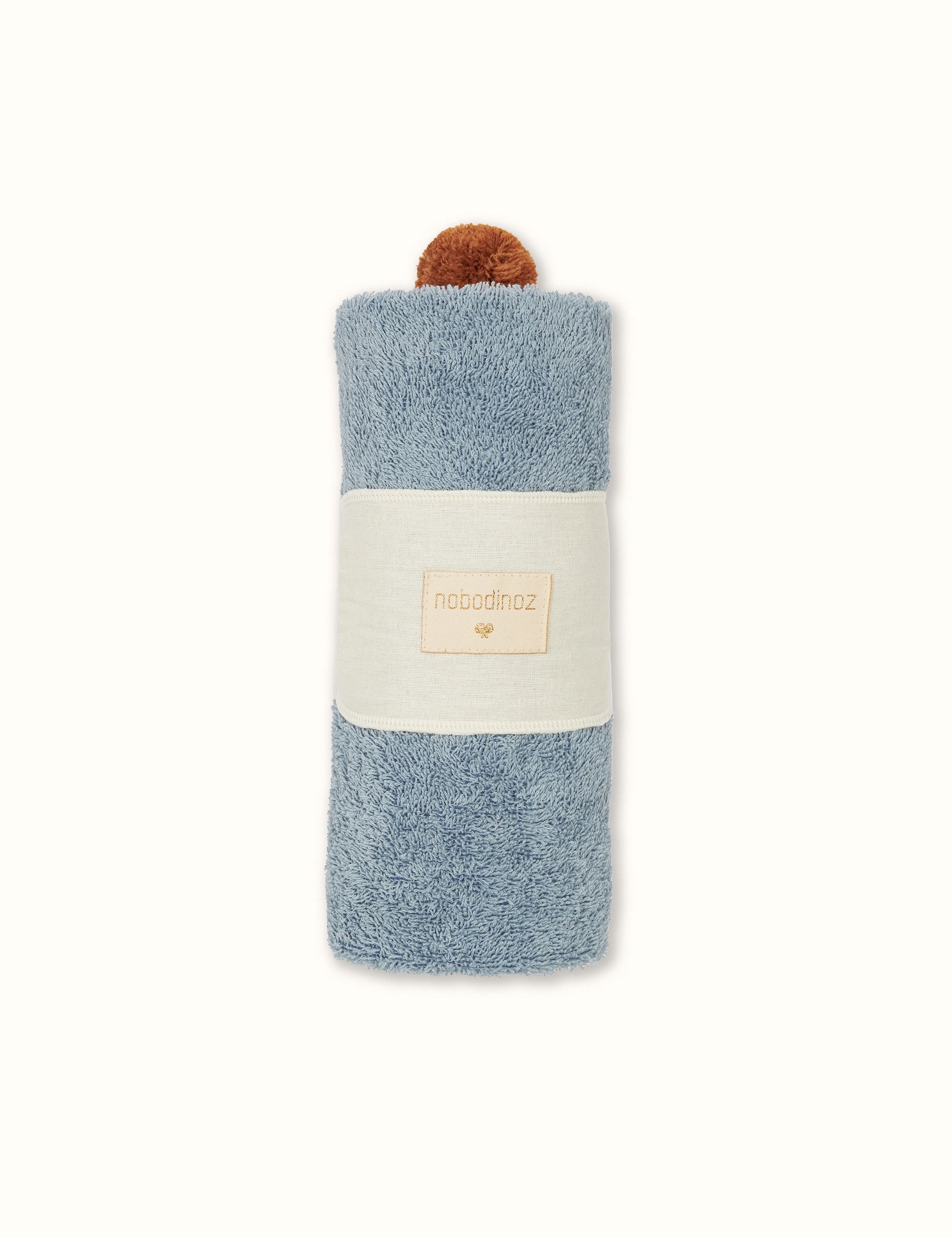 Nobodinoz So Cute Baby Hooded Bath Towel - Blue