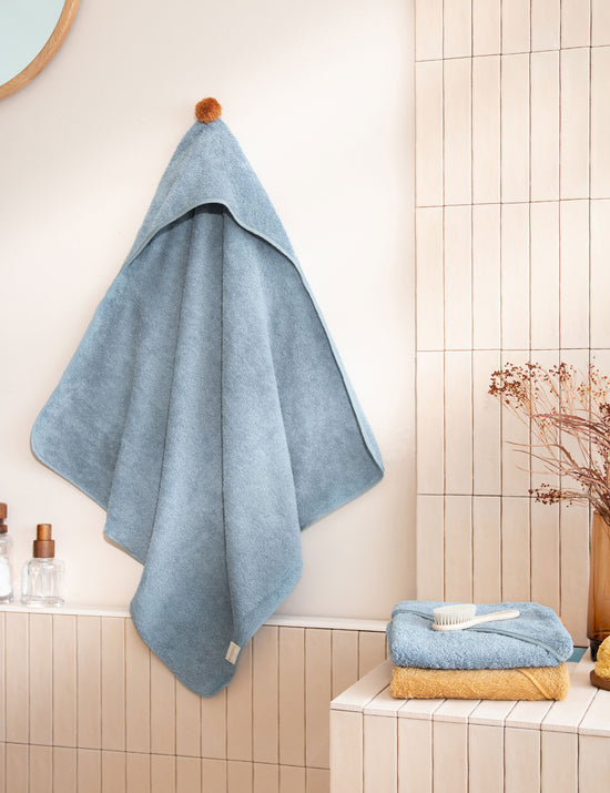 Nobodinoz So Cute Baby Hooded Bath Towel - Blue