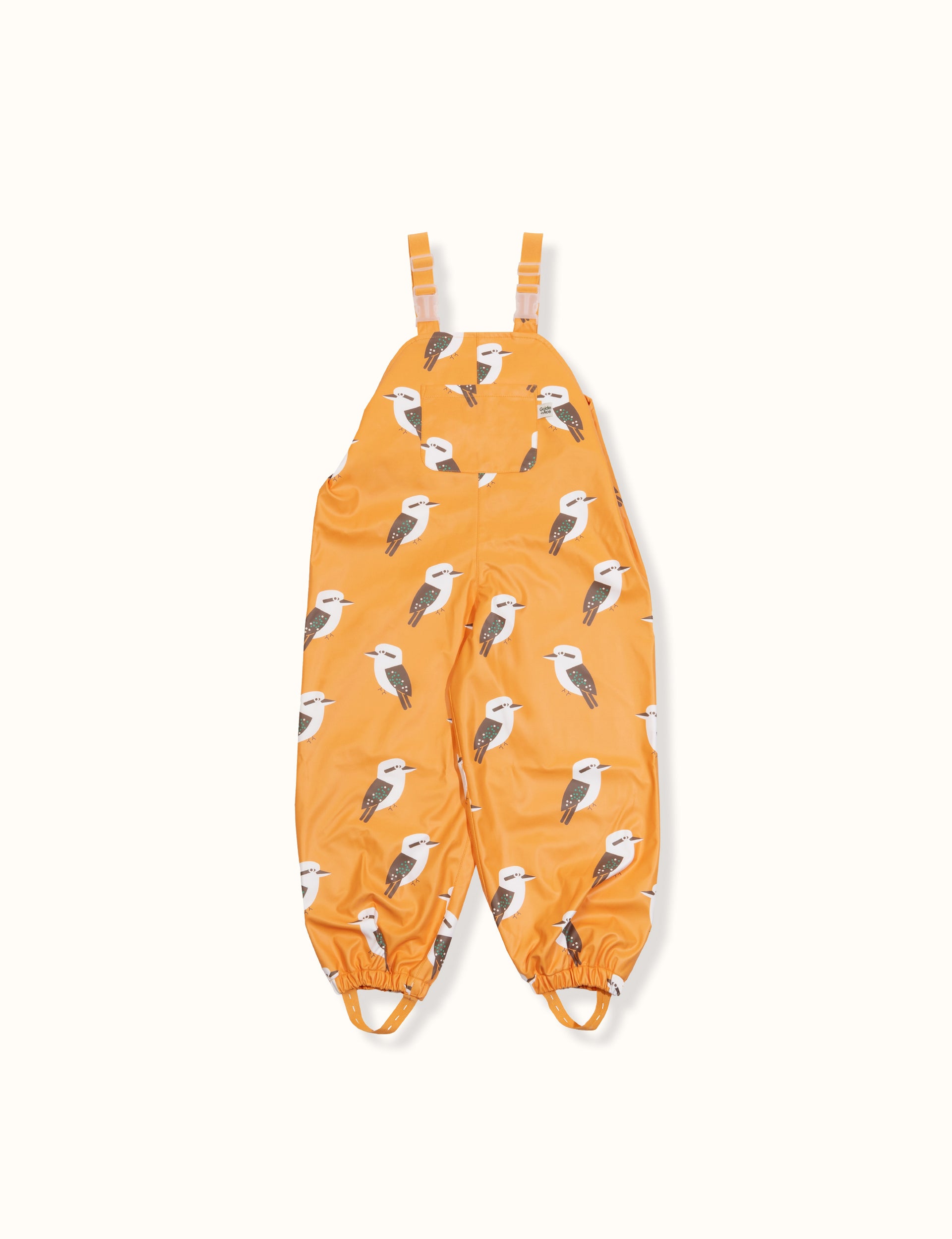 Kyle Kookaburra Print Rainsuit Mustard