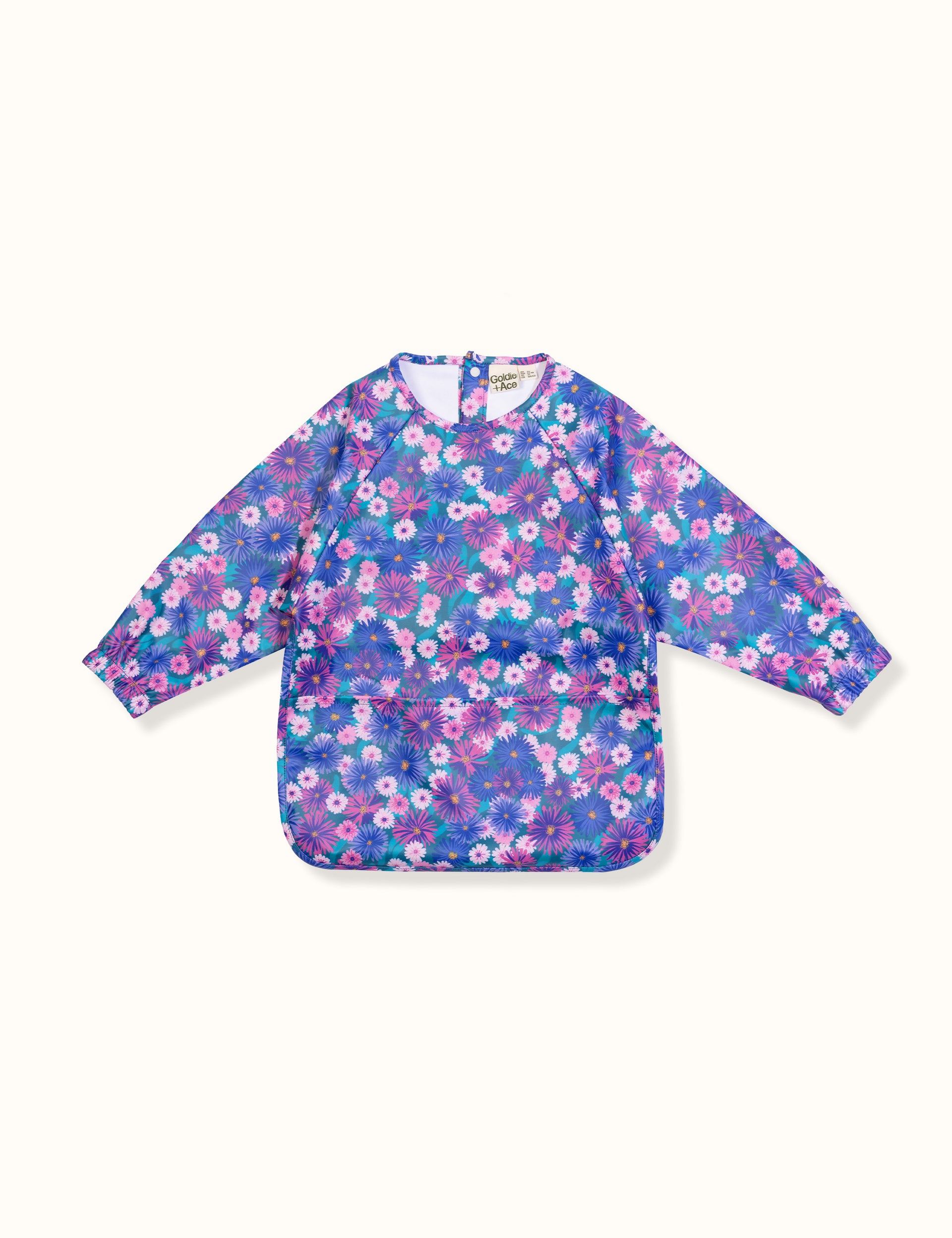 Garden Coral Print Baby Bib Violet